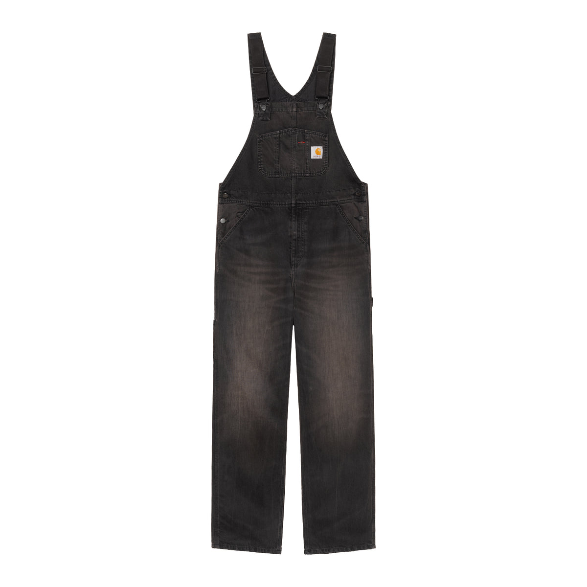 Bib Overall - Black tobacco used wash