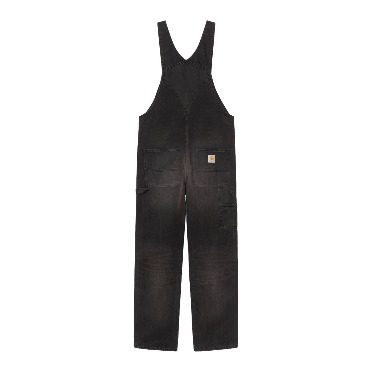 Bib Overall - Black tobacco used wash