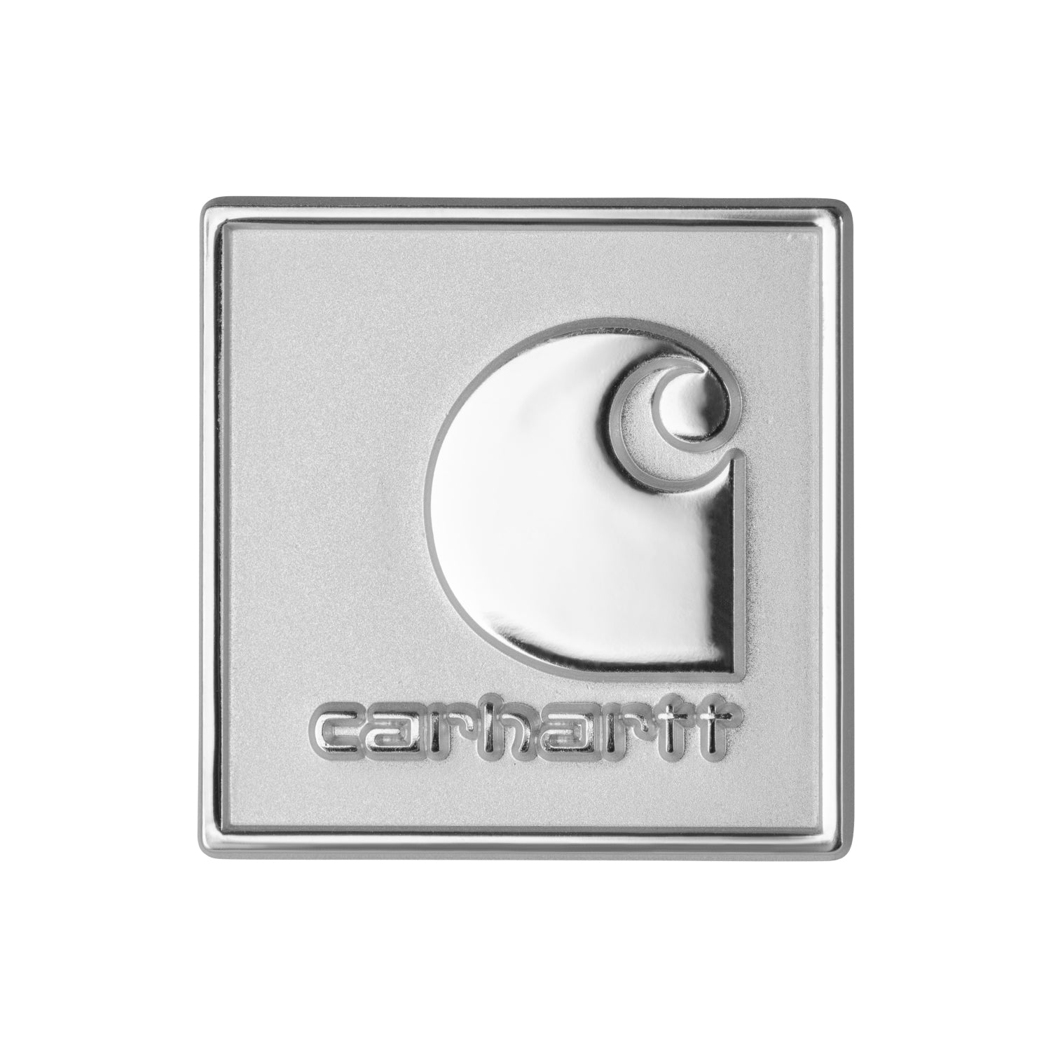 Square Label Pin - Silver