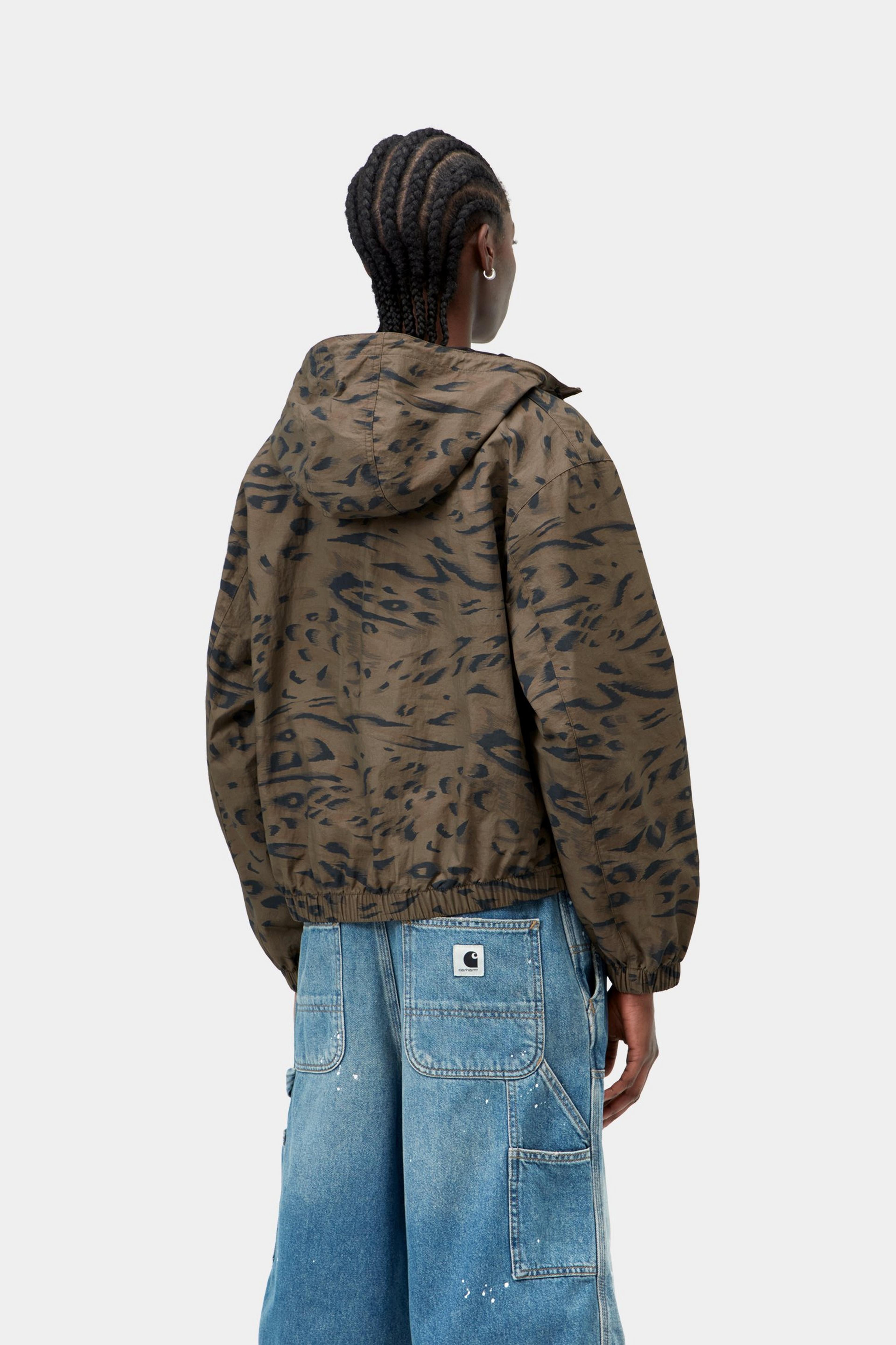 W' Travon Jacket - Duck Feather Print, Cypress / Black