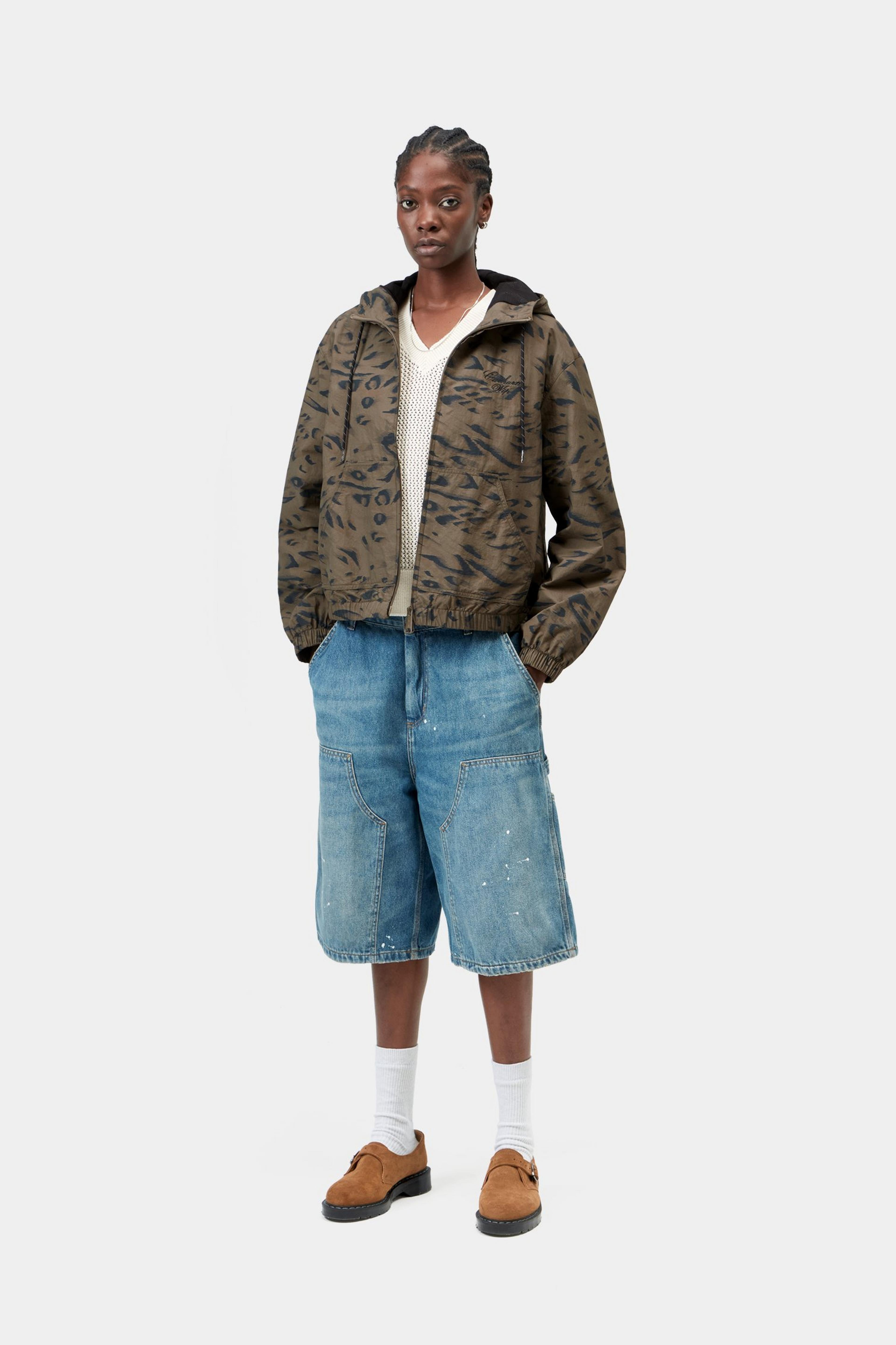W' Travon Jacket - Duck Feather Print, Cypress / Black