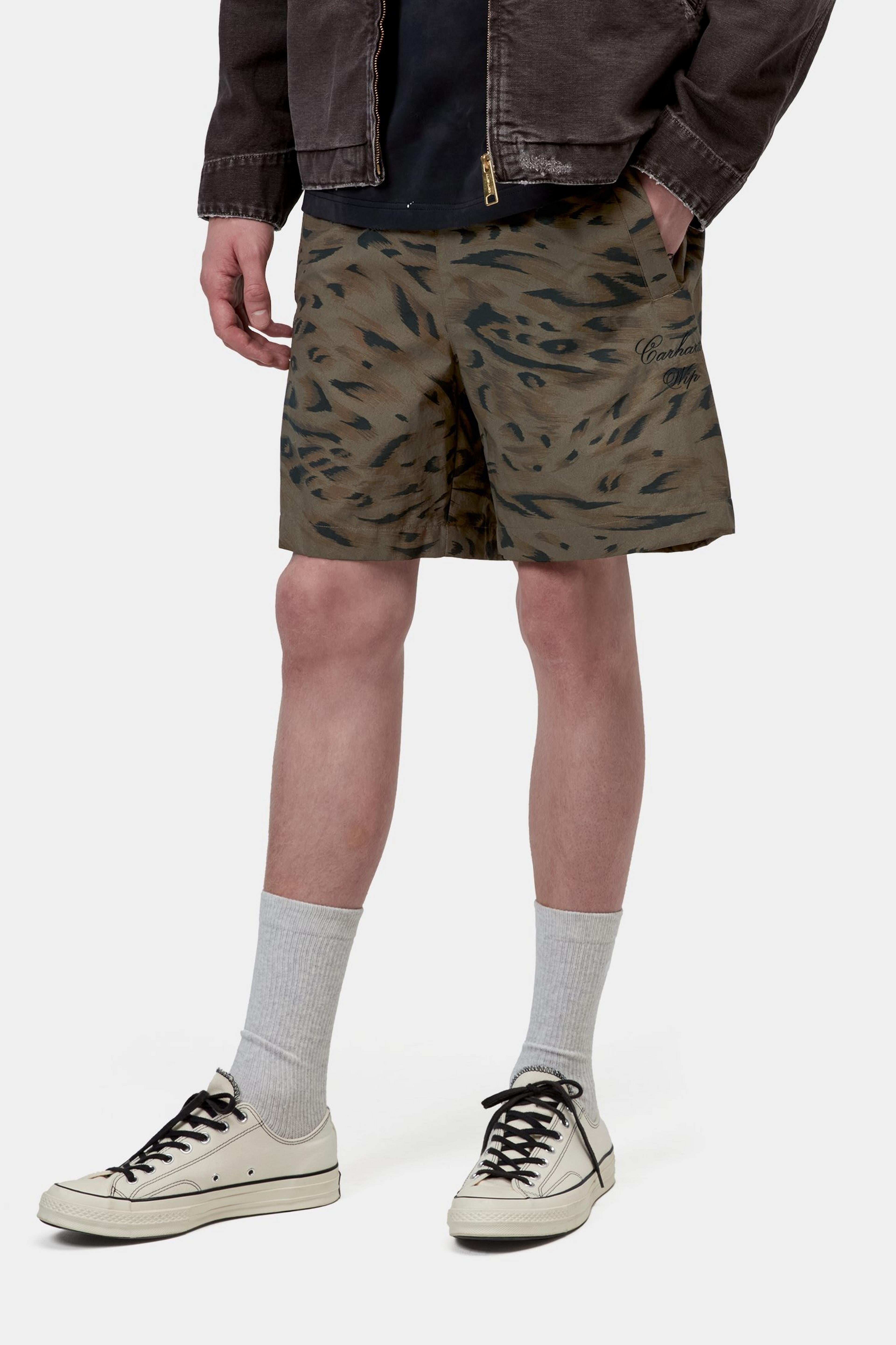 Travon Short - Duck Feather Print, Cypress / Black