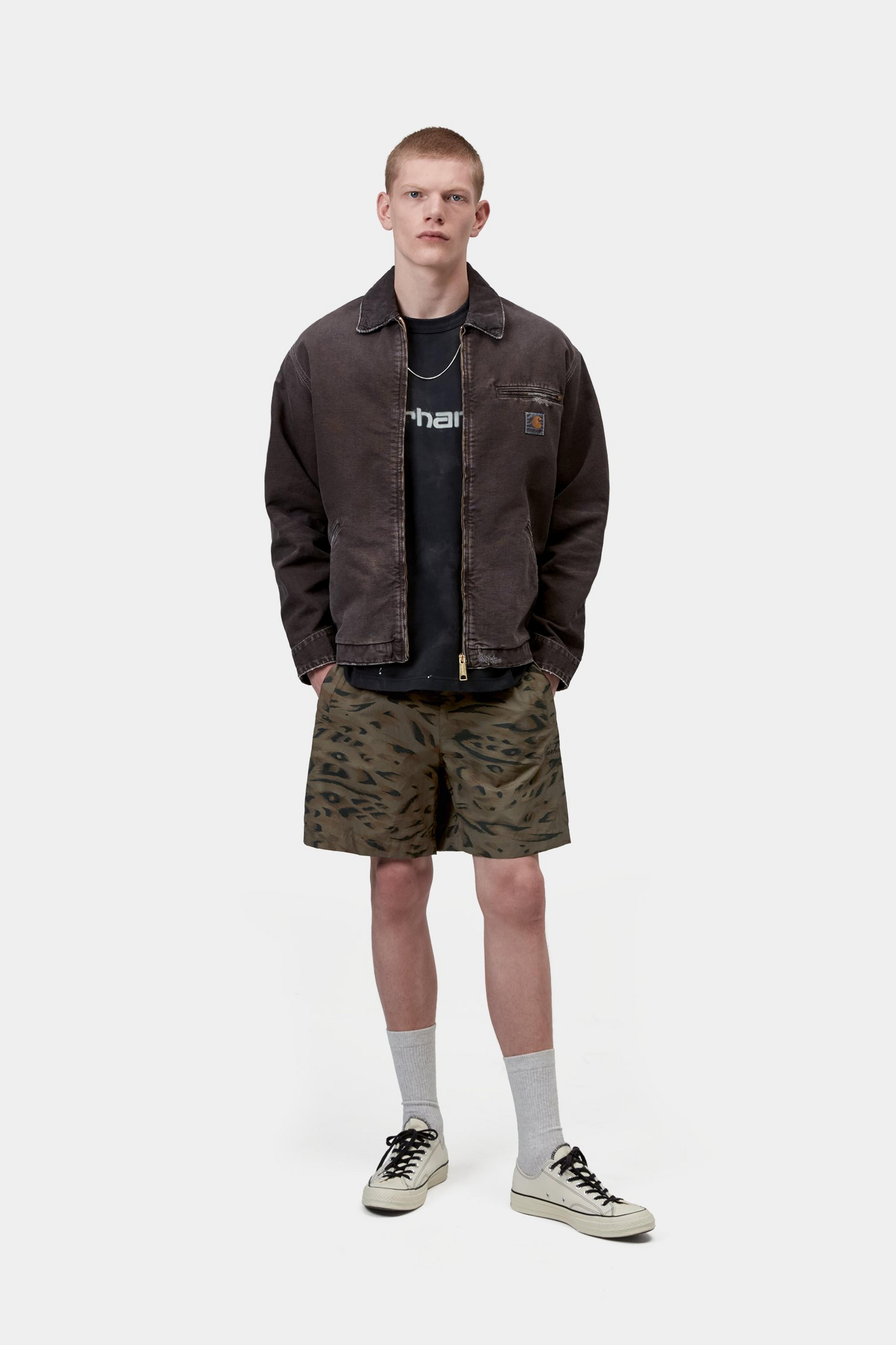 Travon Short - Duck Feather Print, Cypress / Black