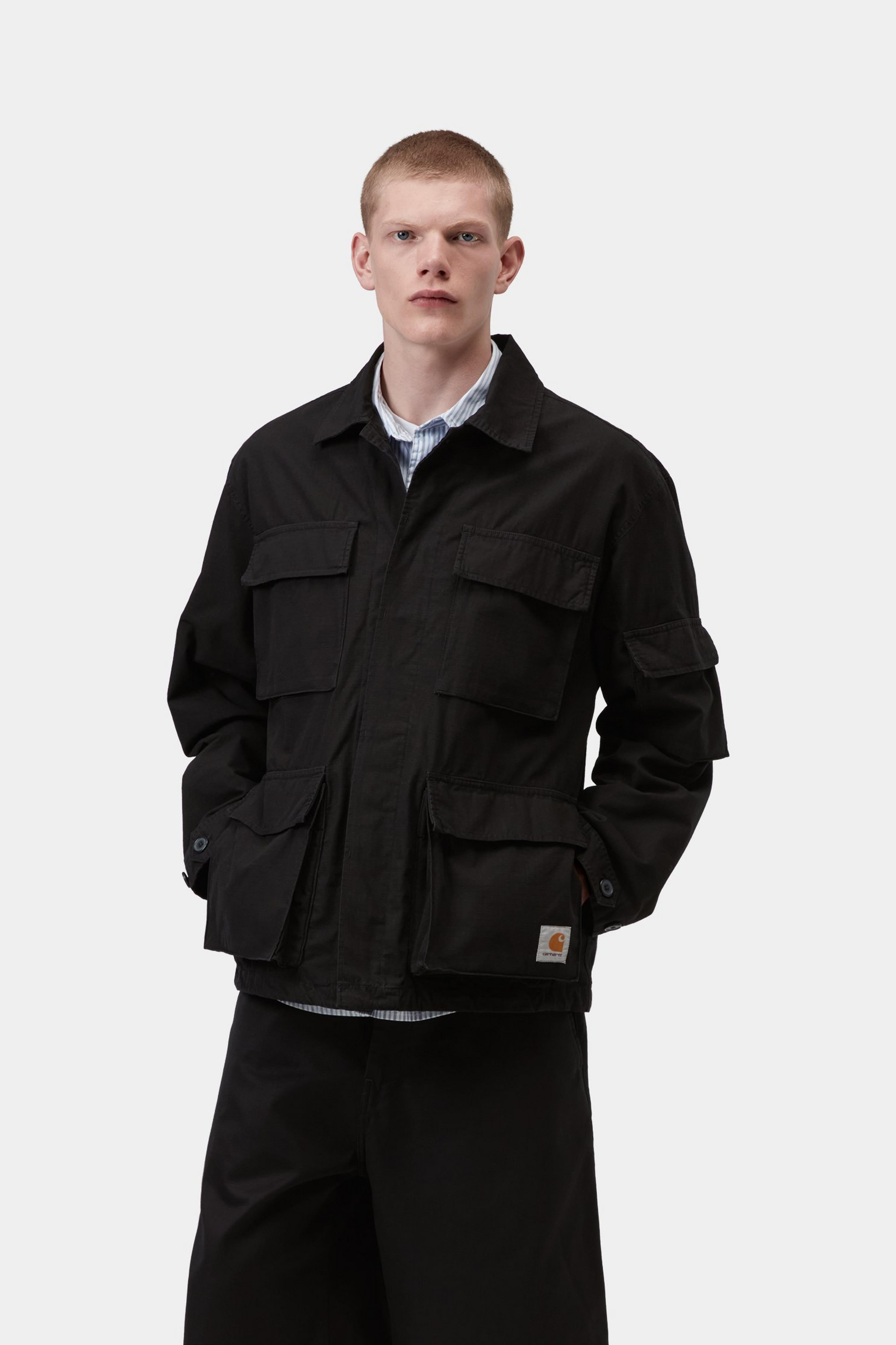 Manderson Jacket - Black (garment dyed)
