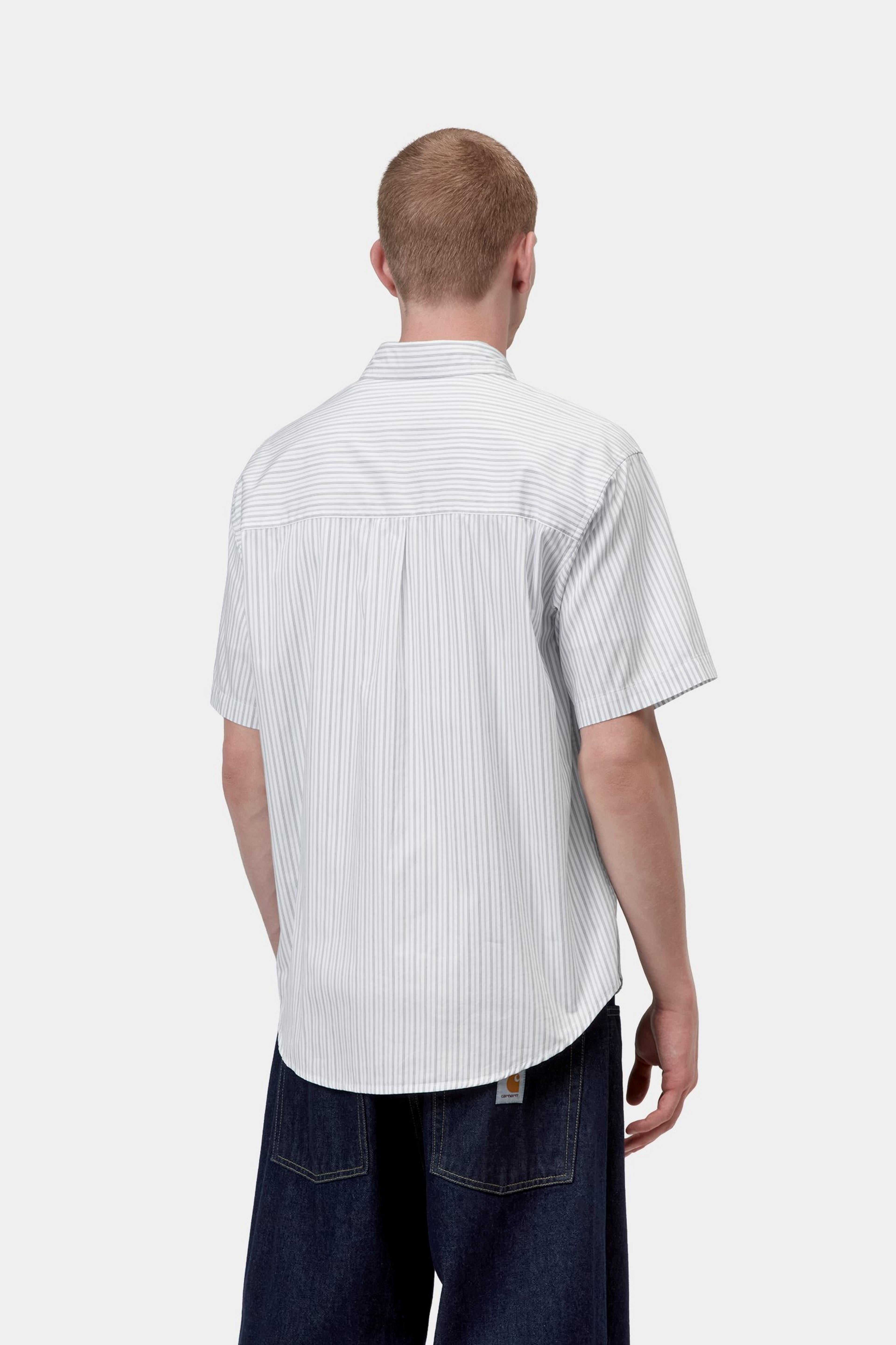 S/S Keene Shirt - Keene Stripe, White