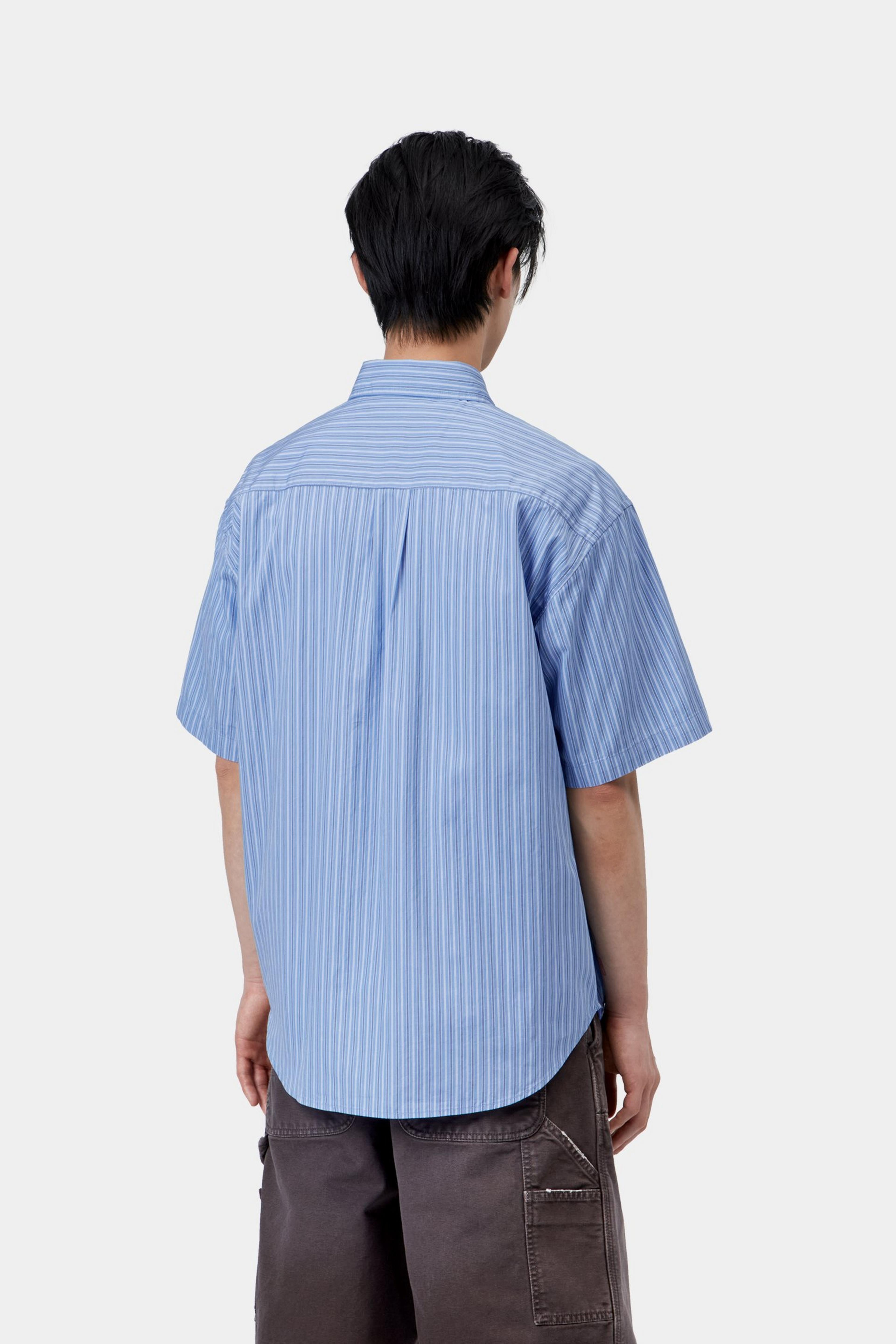 S/S Keene Shirt - Keene Stripe, Curacao