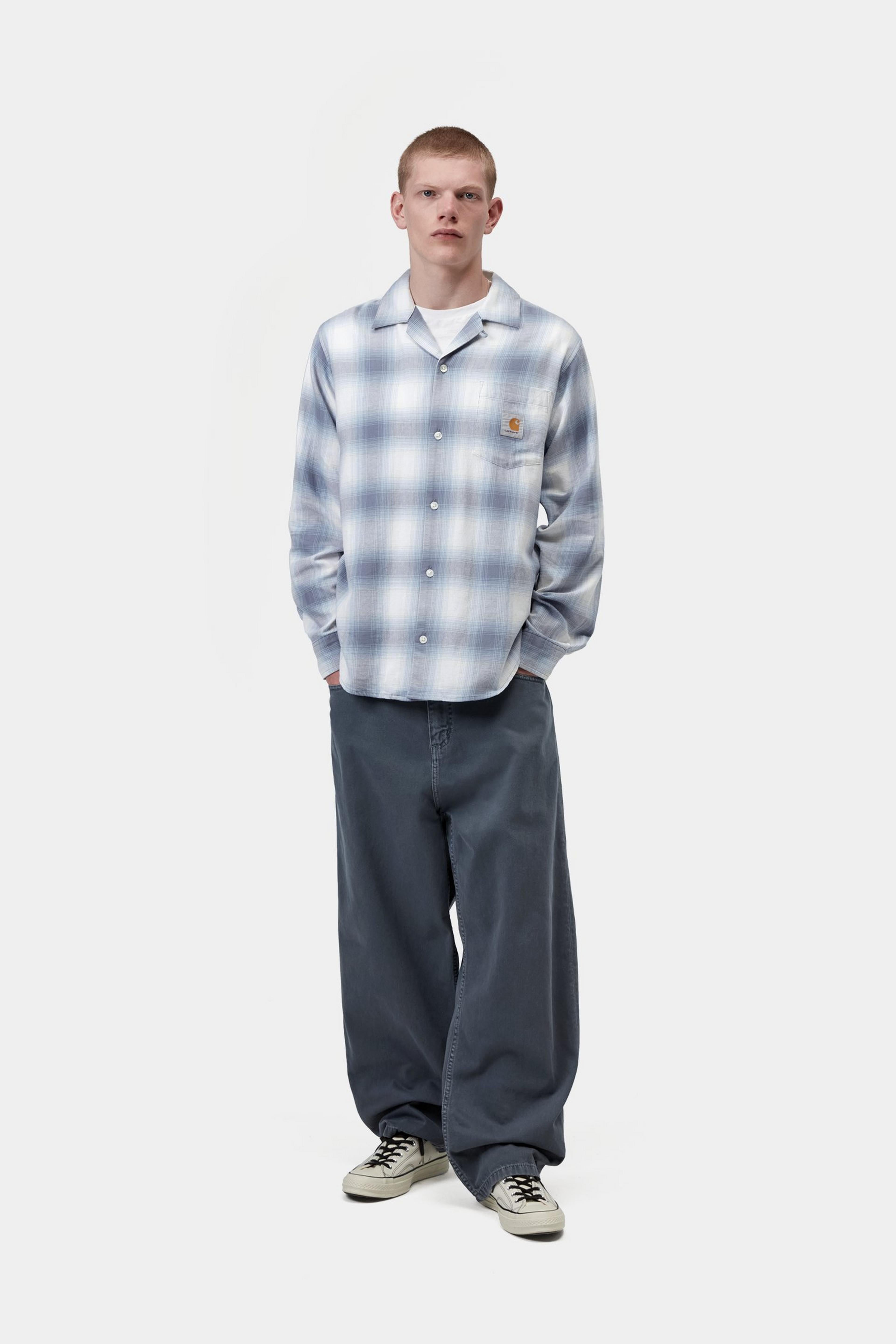 L/S Tyers Shirt - Tyers Check, Shady Blue