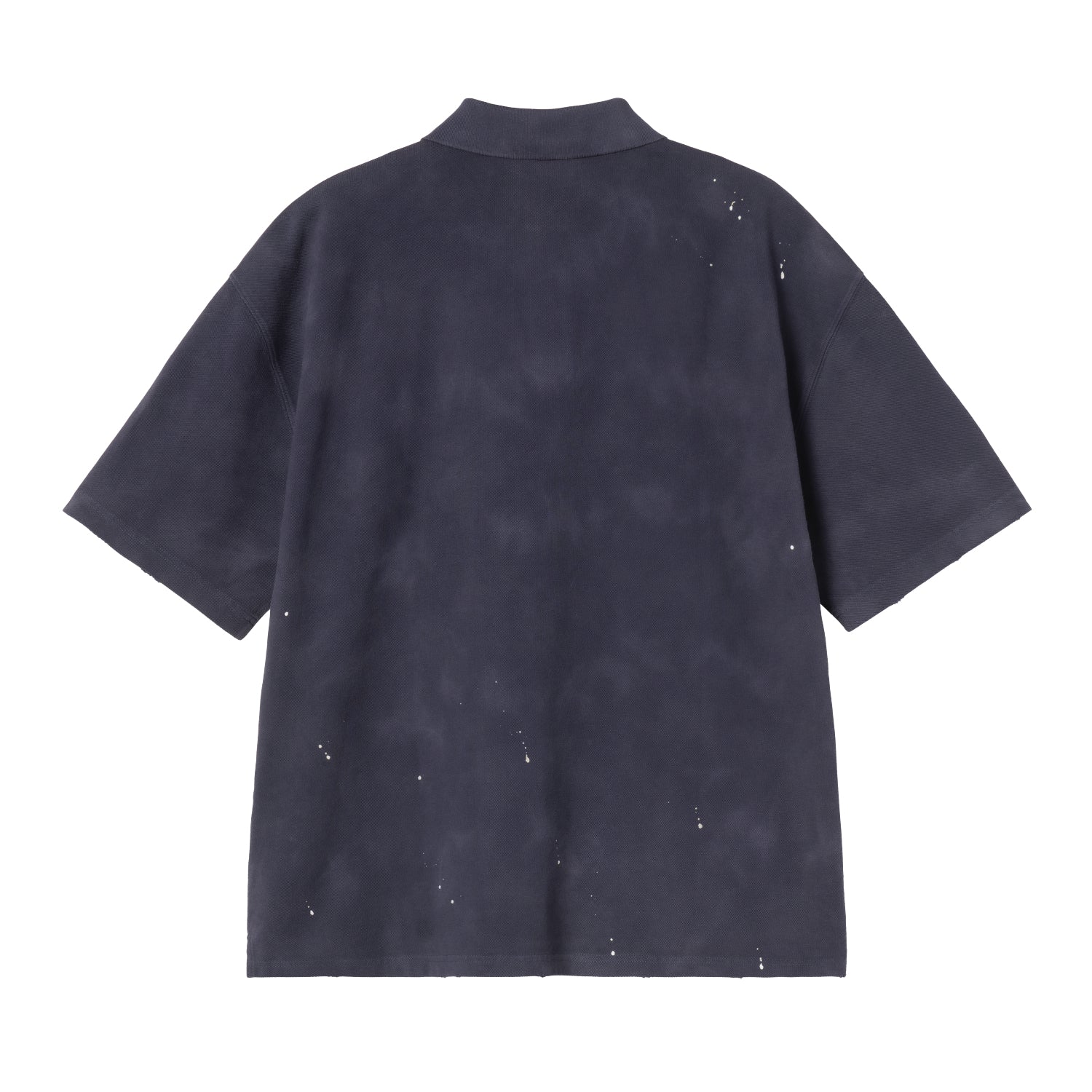 S/S Painter Polo - Dark Navy, Destroy wash, splatter