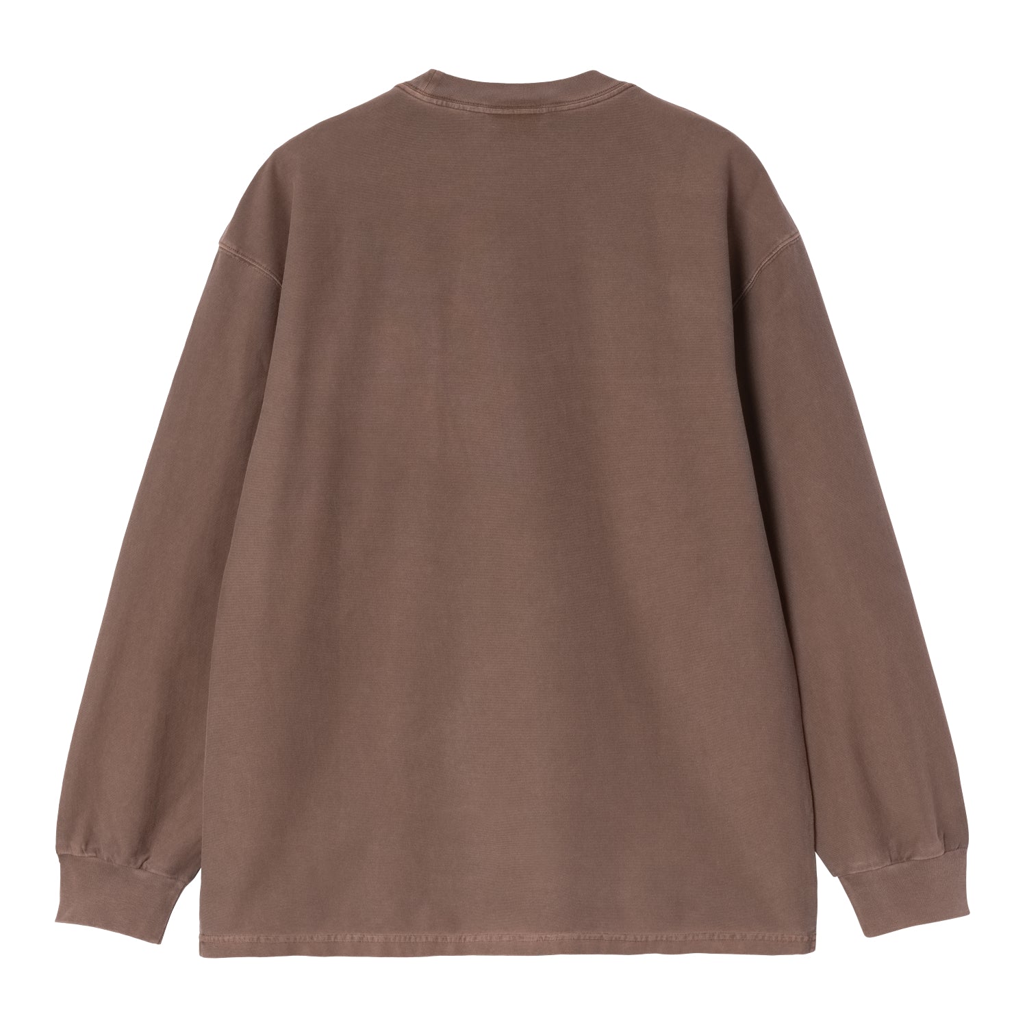 L/S Loose Pocket T-Shirt - Tobacco, Garment dyed