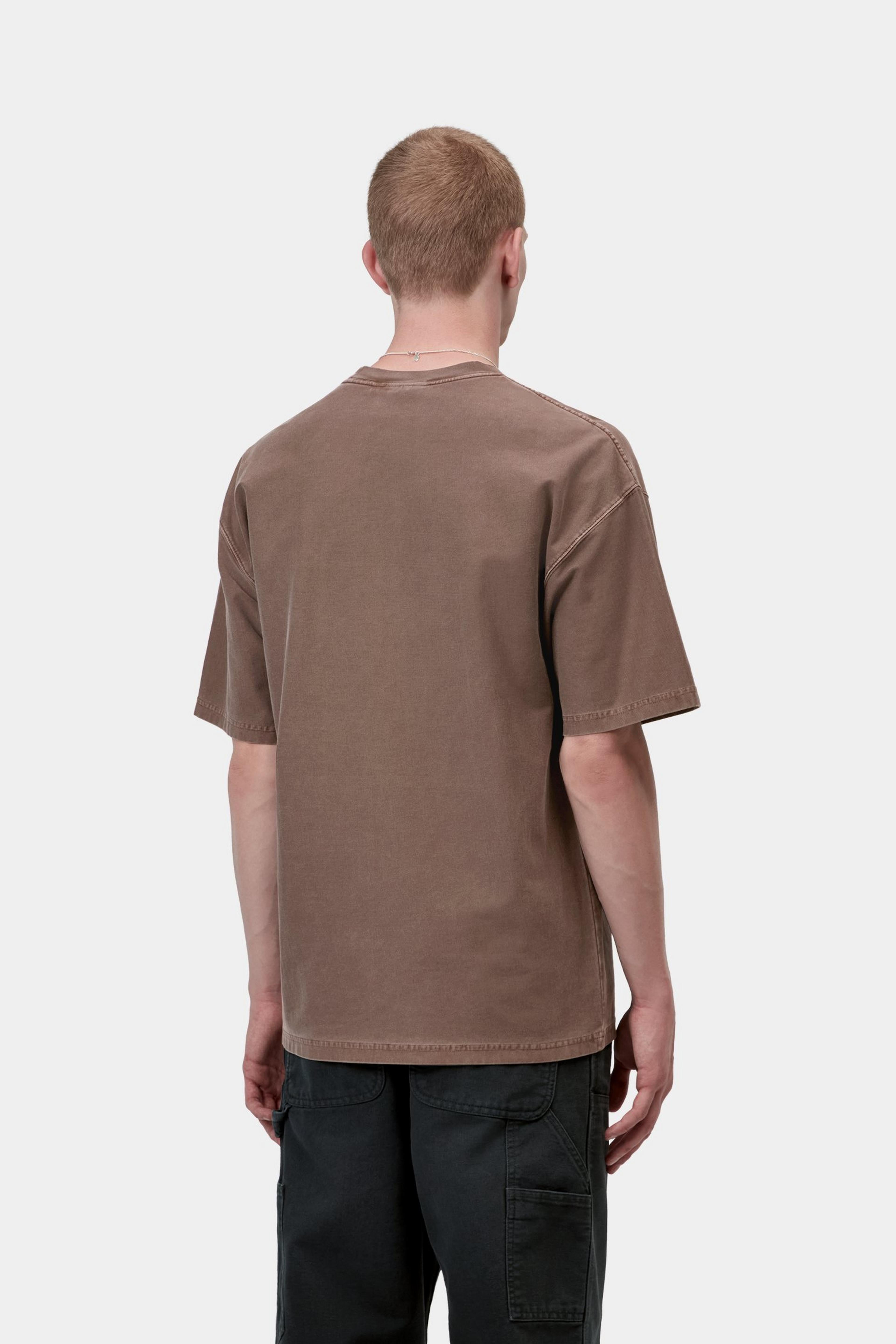 S/S Loose Pocket T-Shirt - Tobacco, Garment dyed