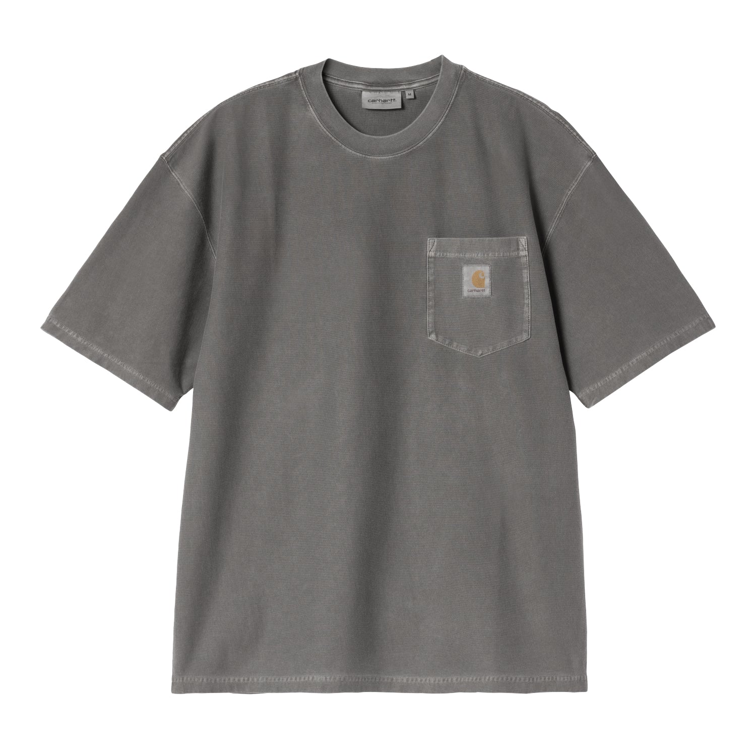 S/S Loose Pocket T-Shirt - Black, Garment dyed