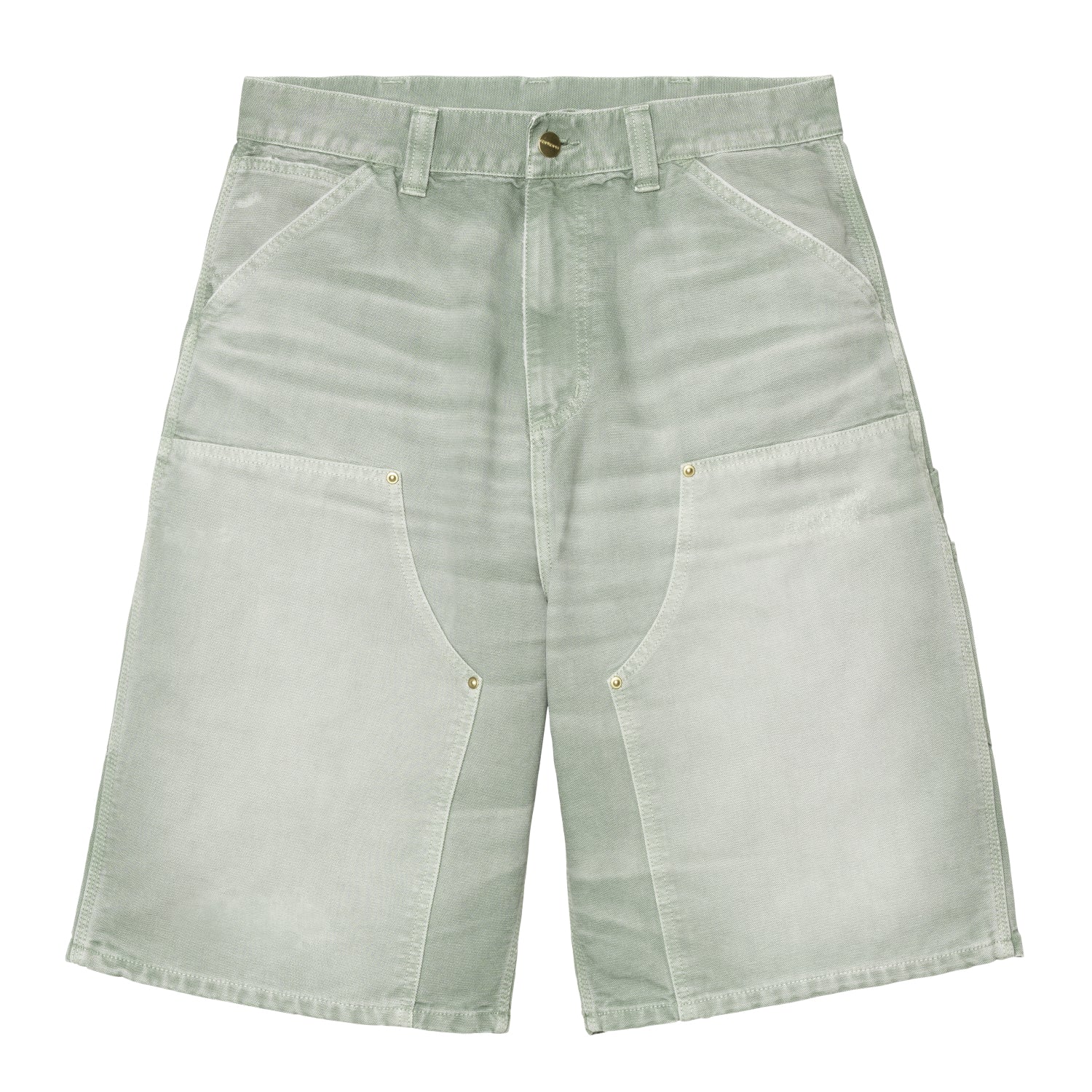 OG Double Knee Short - Shady Green, Destroy wash
