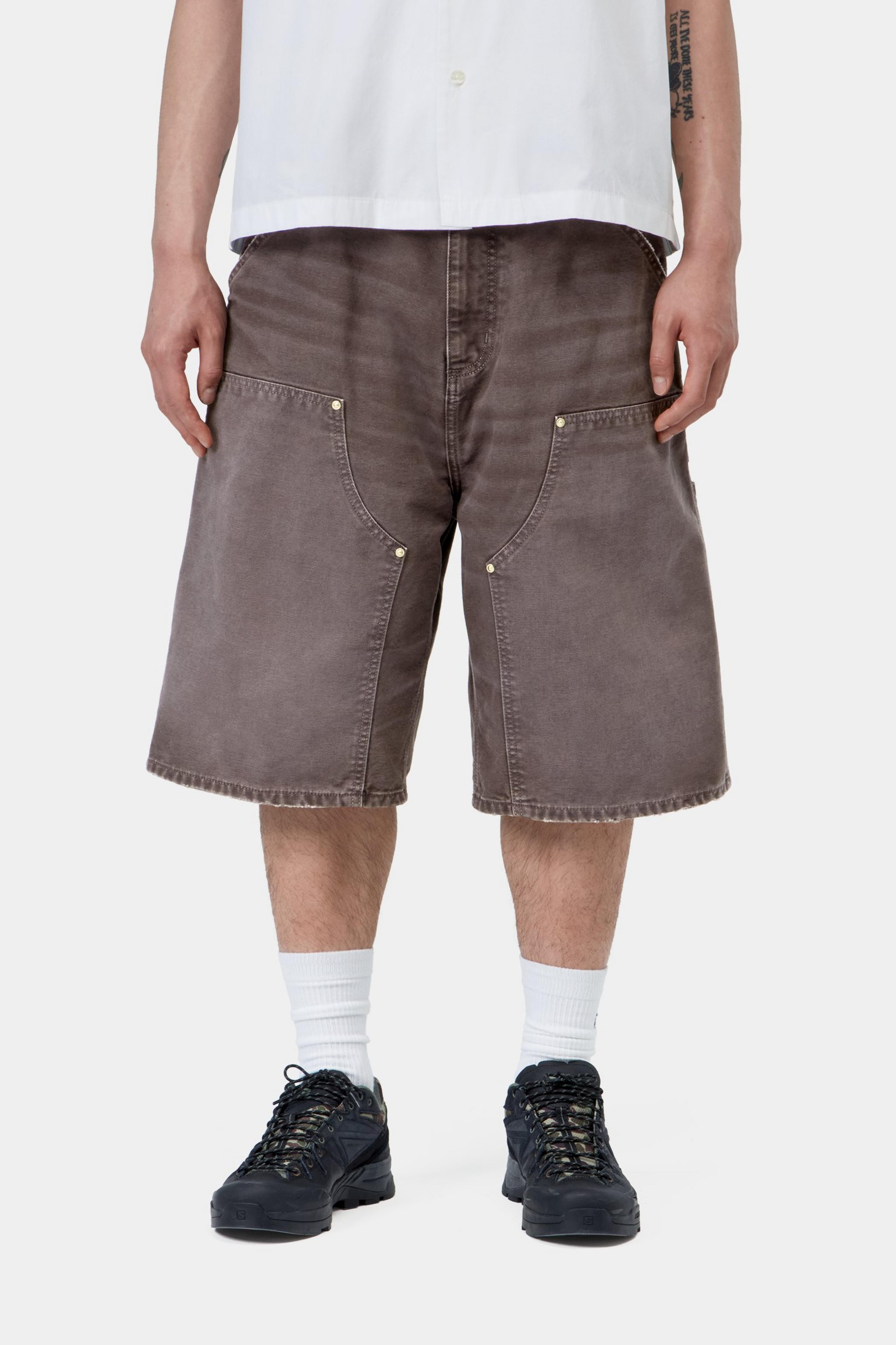 OG Double Knee Short - Tobacco, Destroy wash