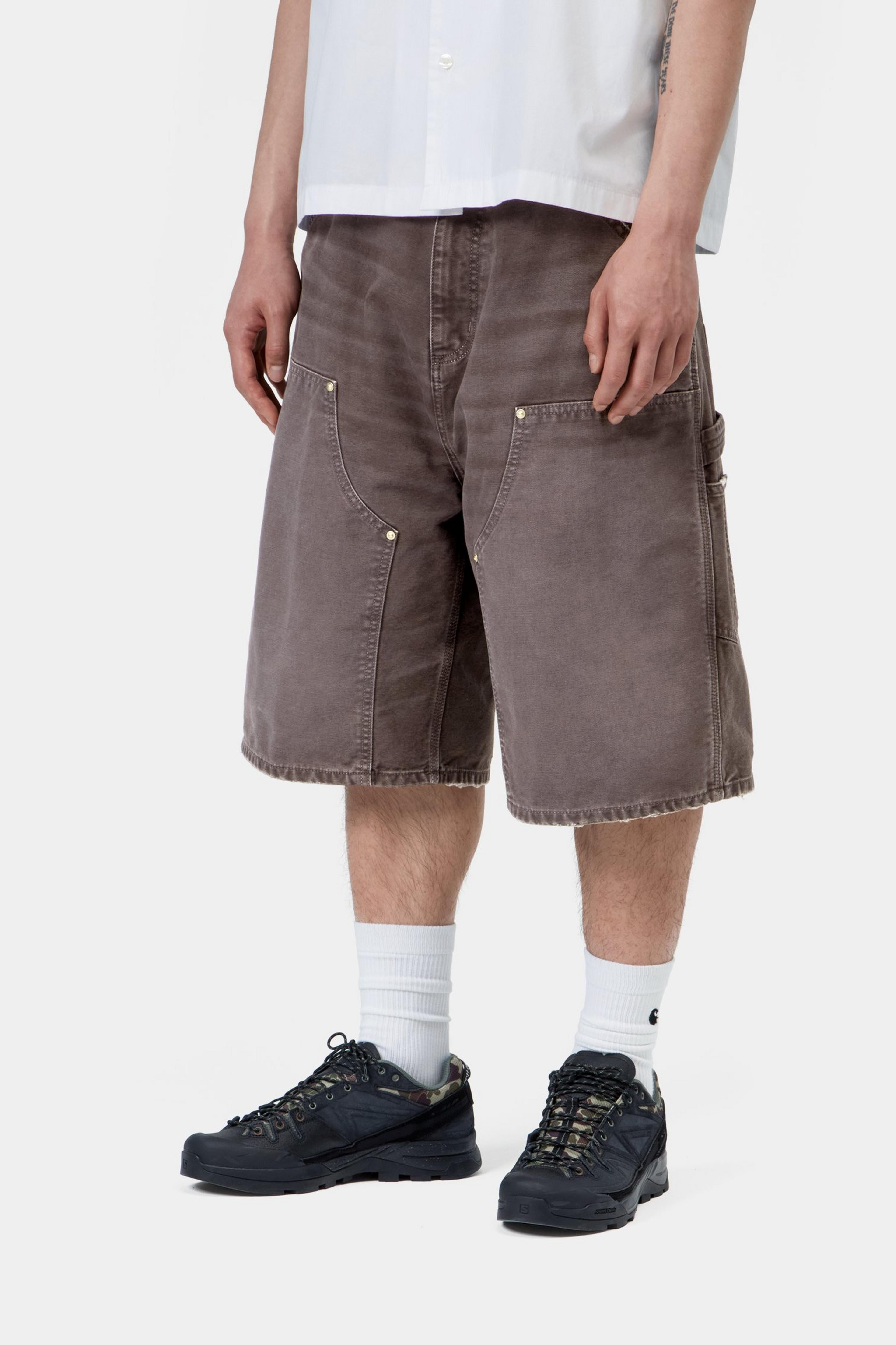 OG Double Knee Short - Tobacco, Destroy wash