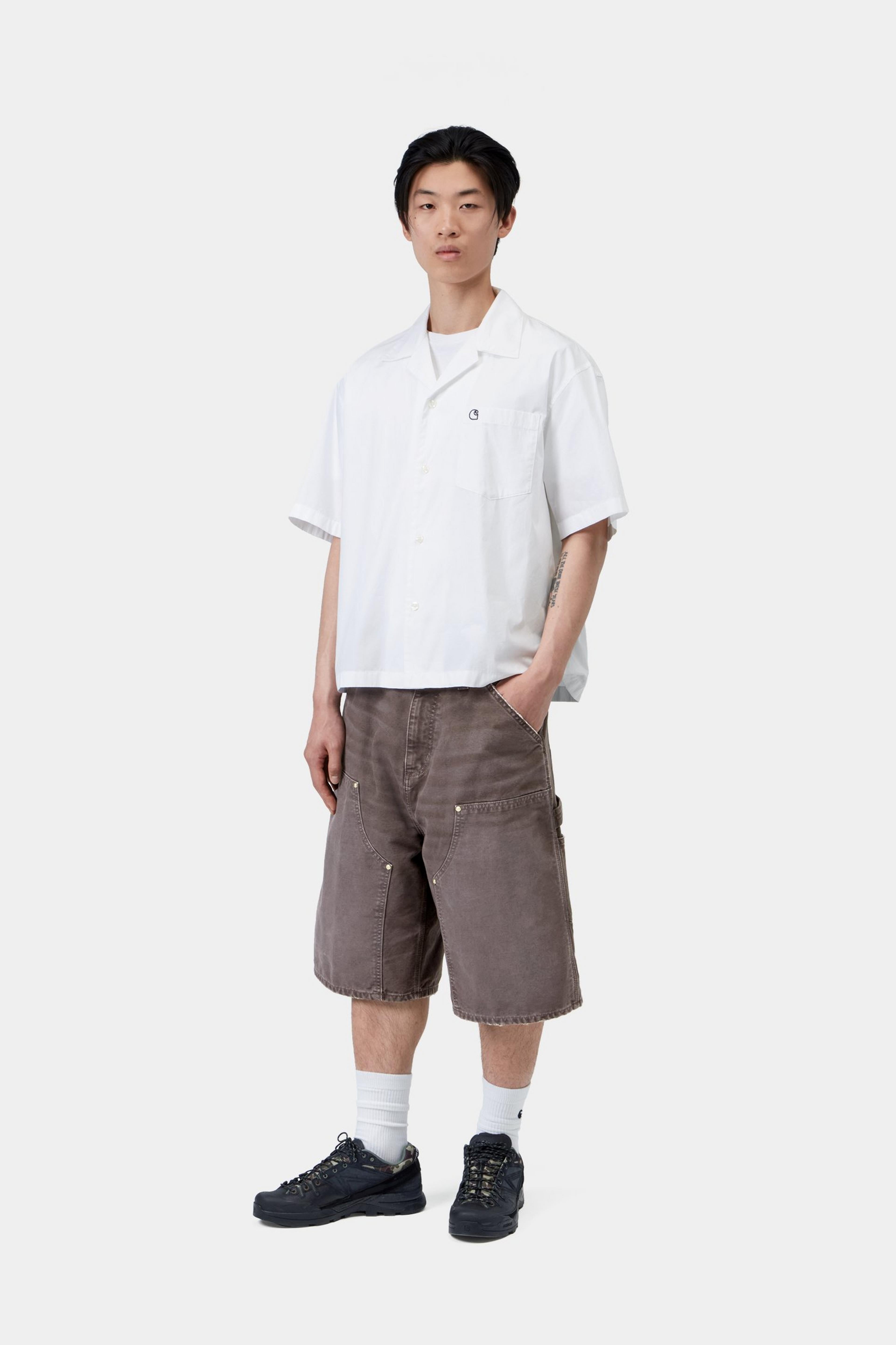 OG Double Knee Short - Tobacco, Destroy wash