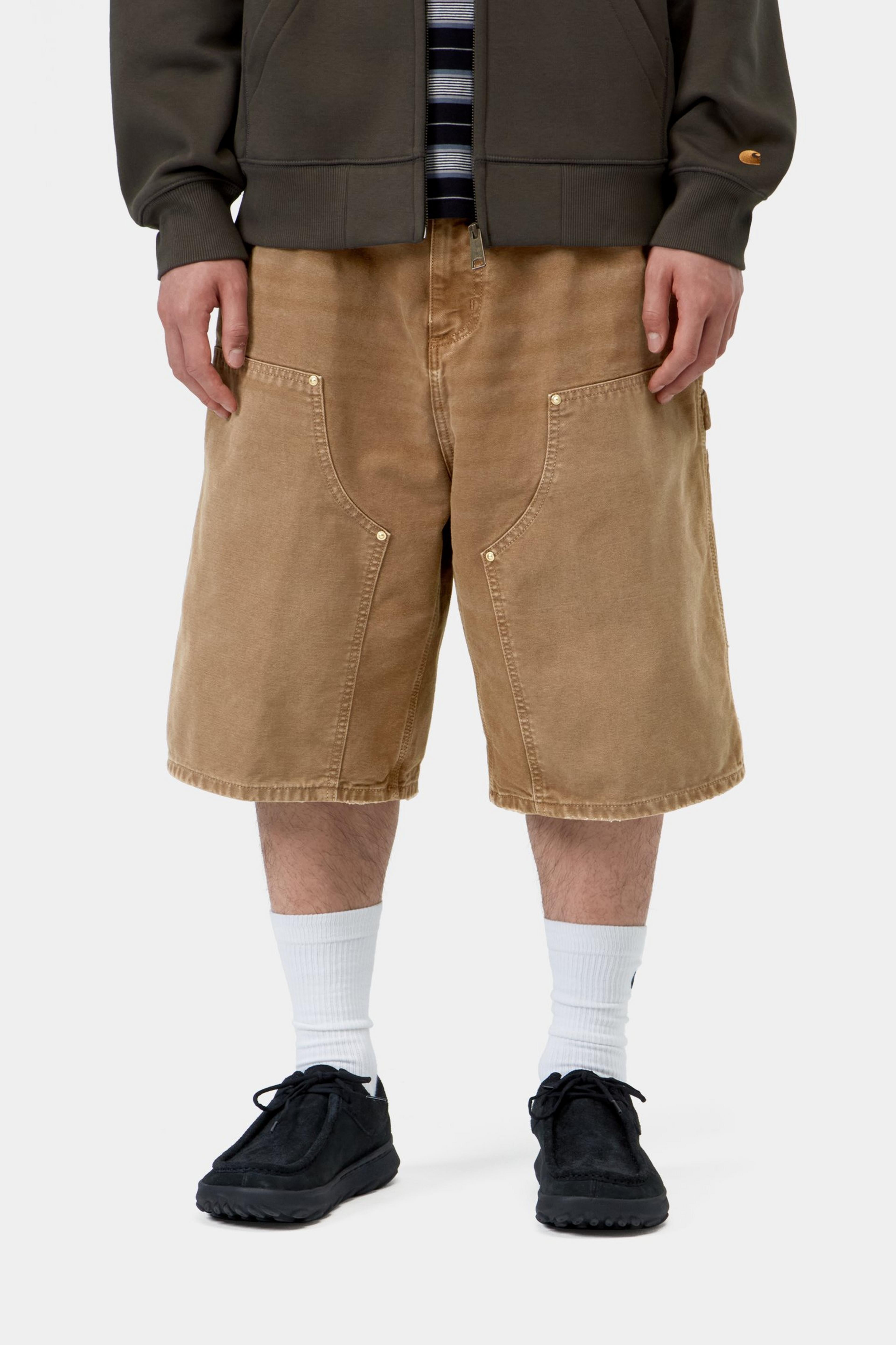 OG Double Knee Short - Hamilton Brown, Destroy wash