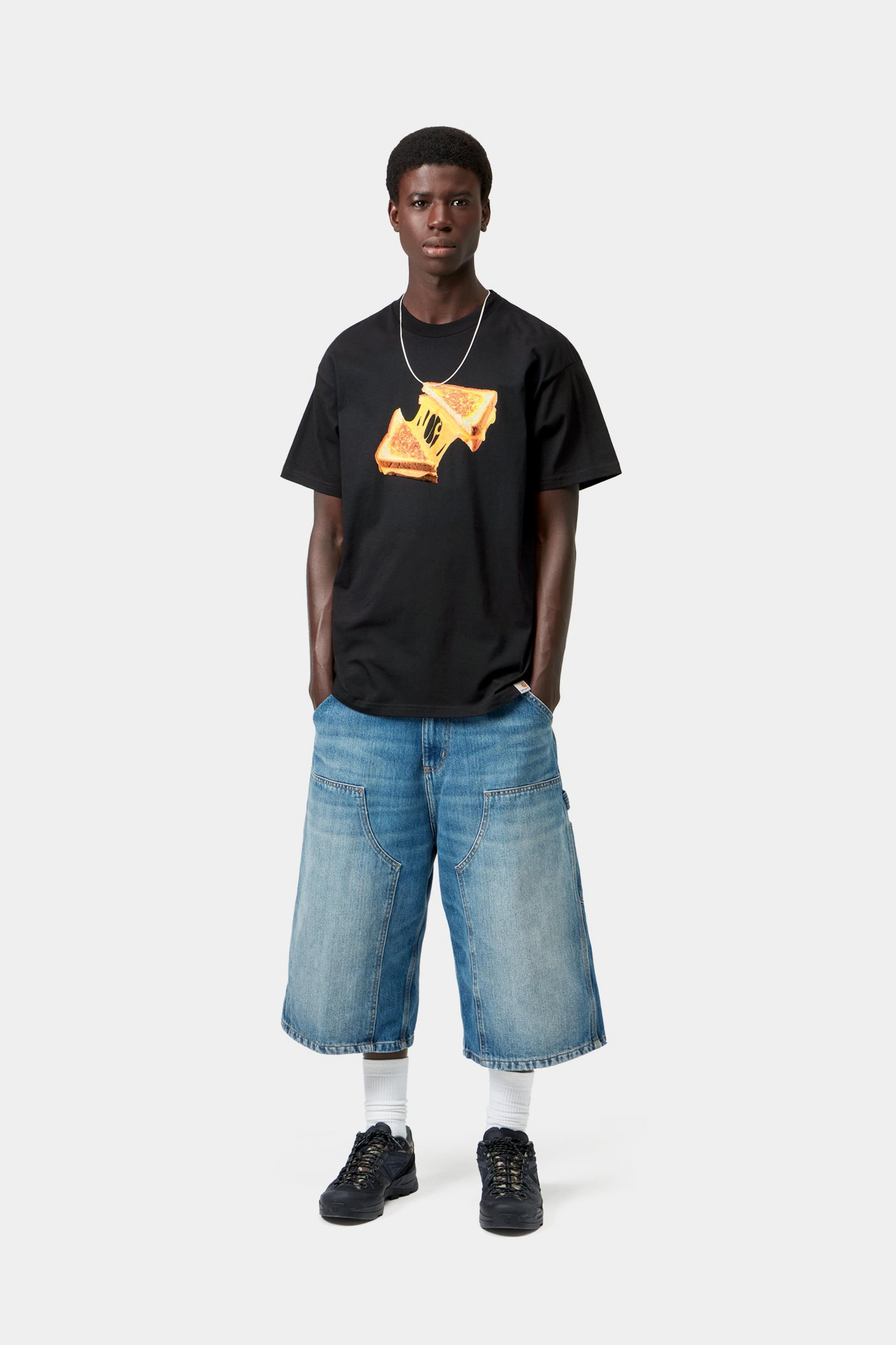 S/S Cheese Toast T-Shirt - Black