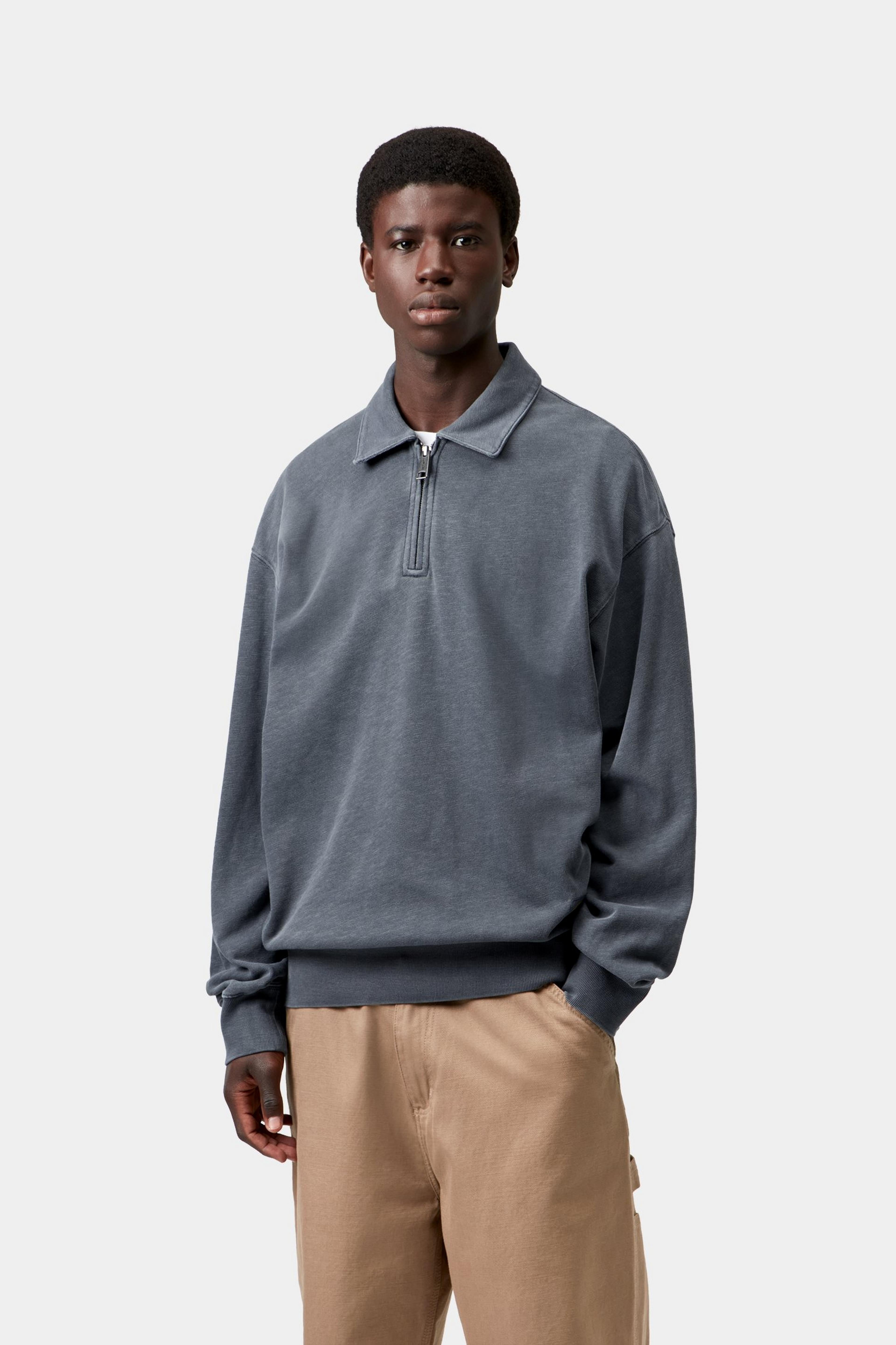 Harper Polo - Carbon, Garment dyed