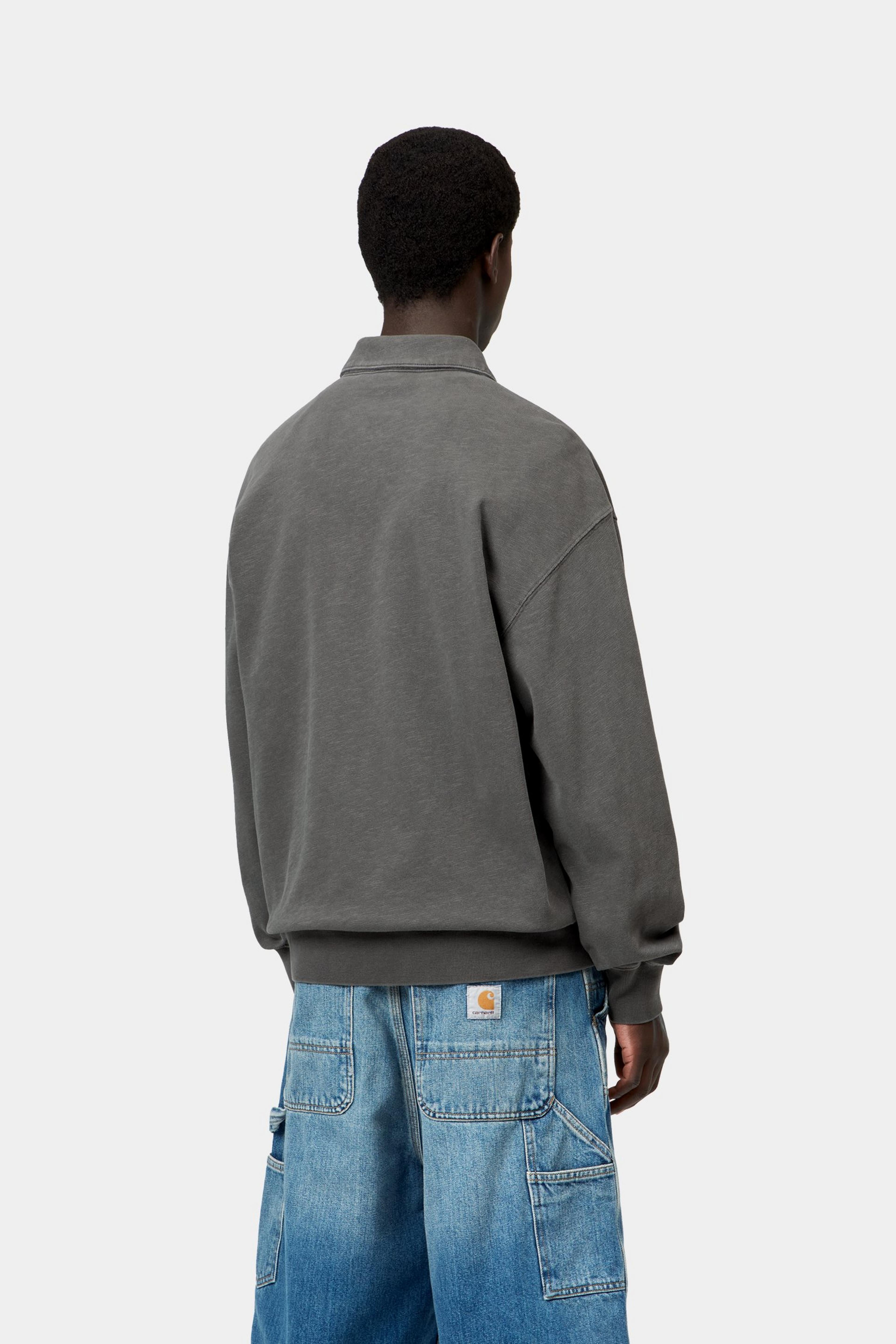 Harper Polo - Black, Garment dyed