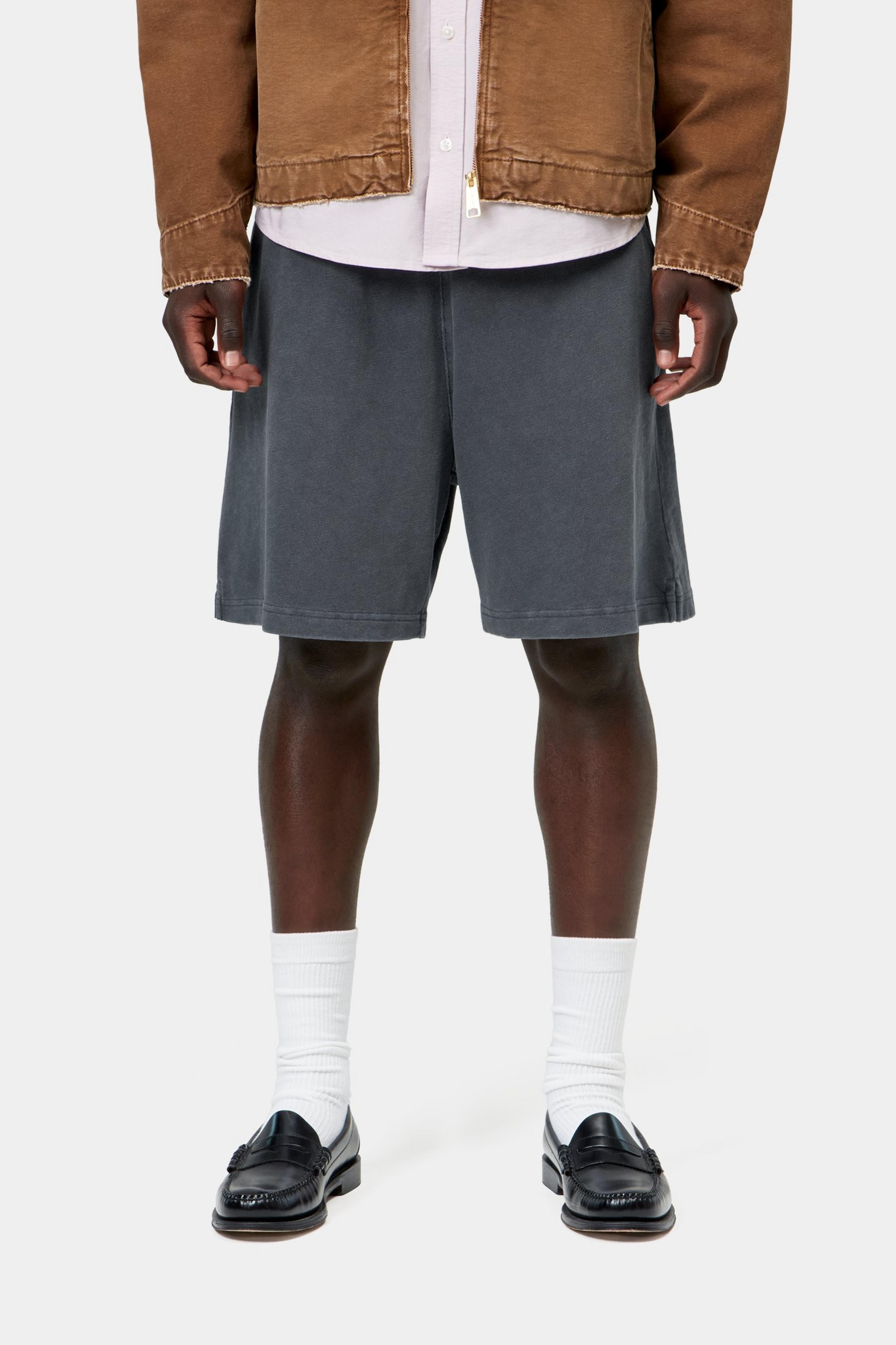 Harper Sweat Short - Carbon, Garment dyed