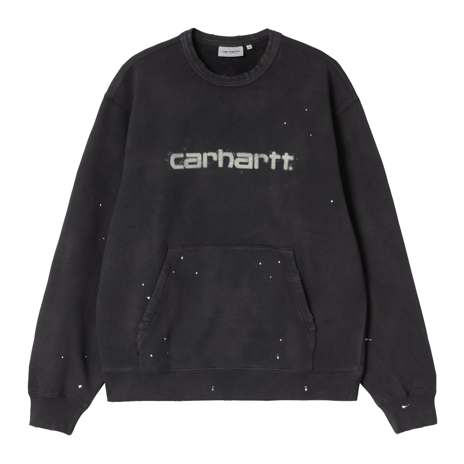 Painter Sweat - Black, Destroy wash, splatter