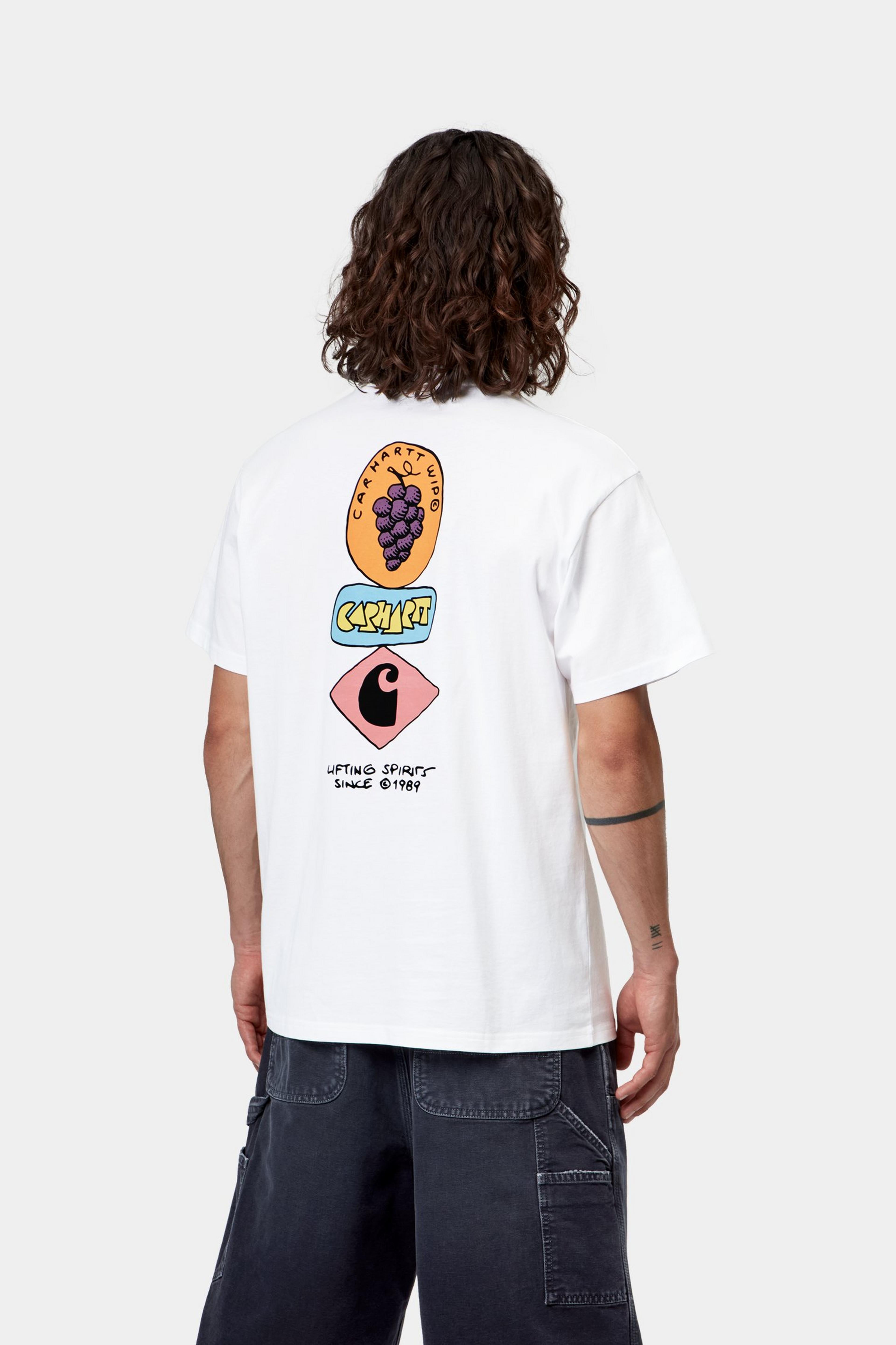 S/S Stacked Grapes T-Shirt - White