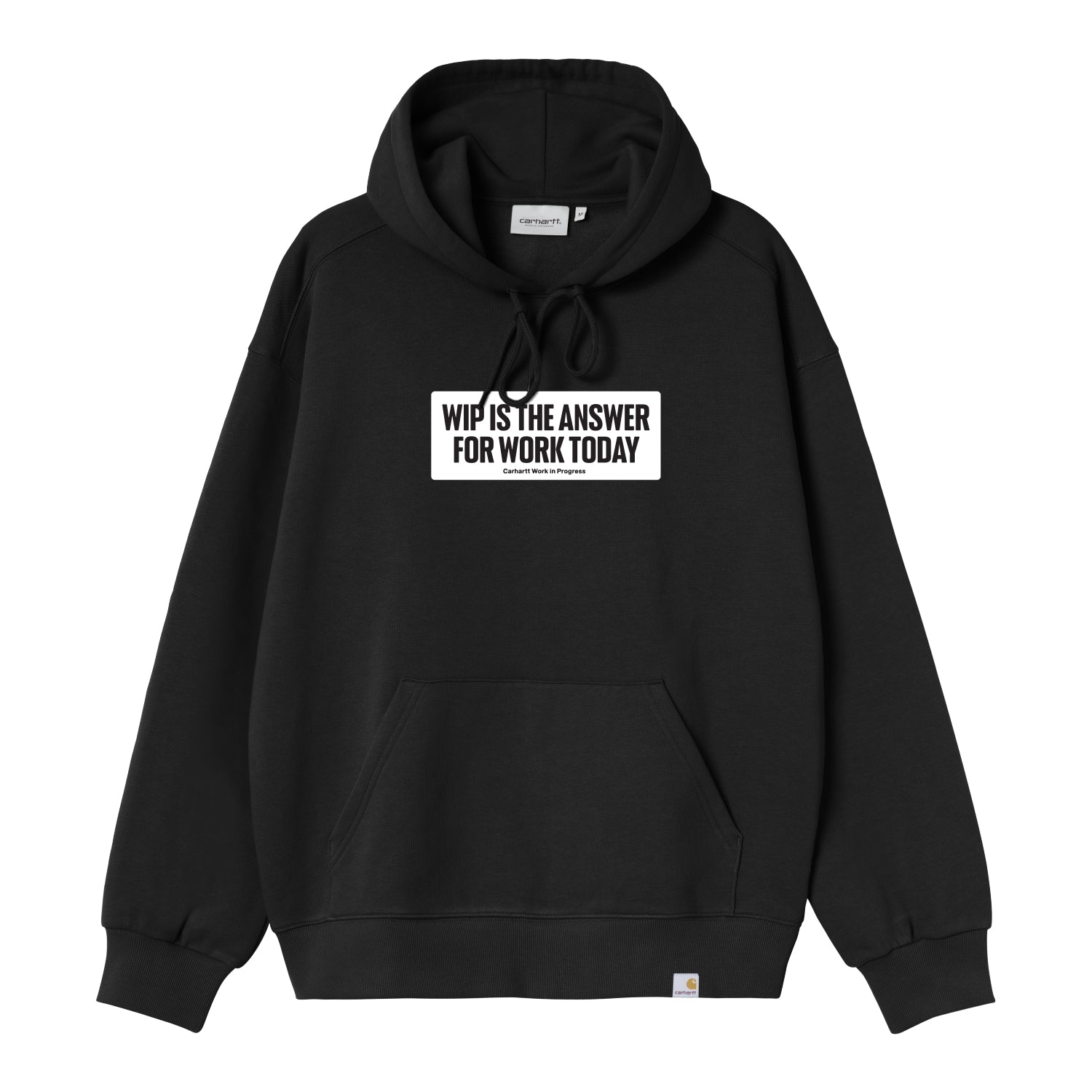 Hooded Bumper Sticker Sweat - Black