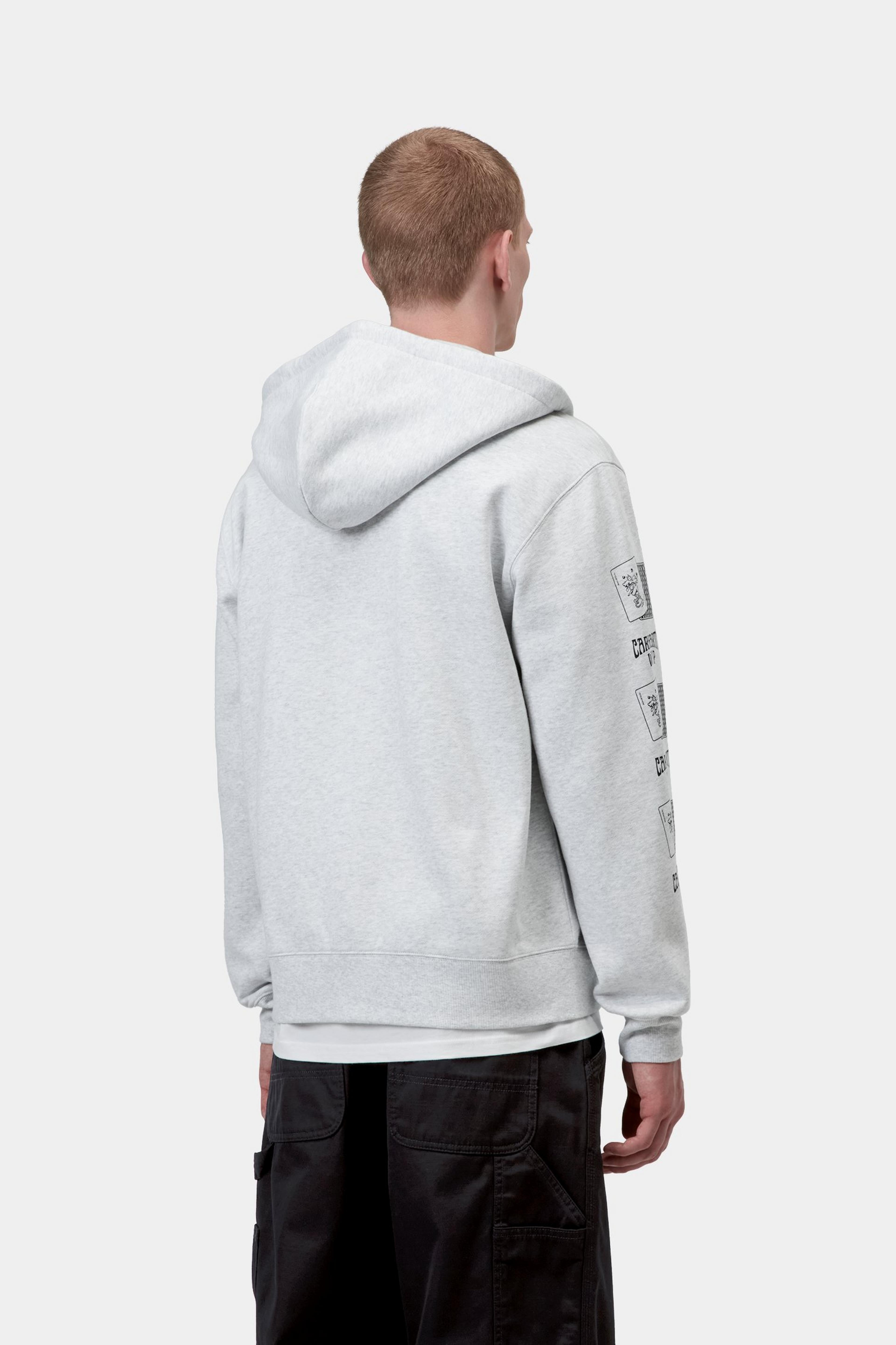 Hooded Playing Cards Jacket - Ash Heather