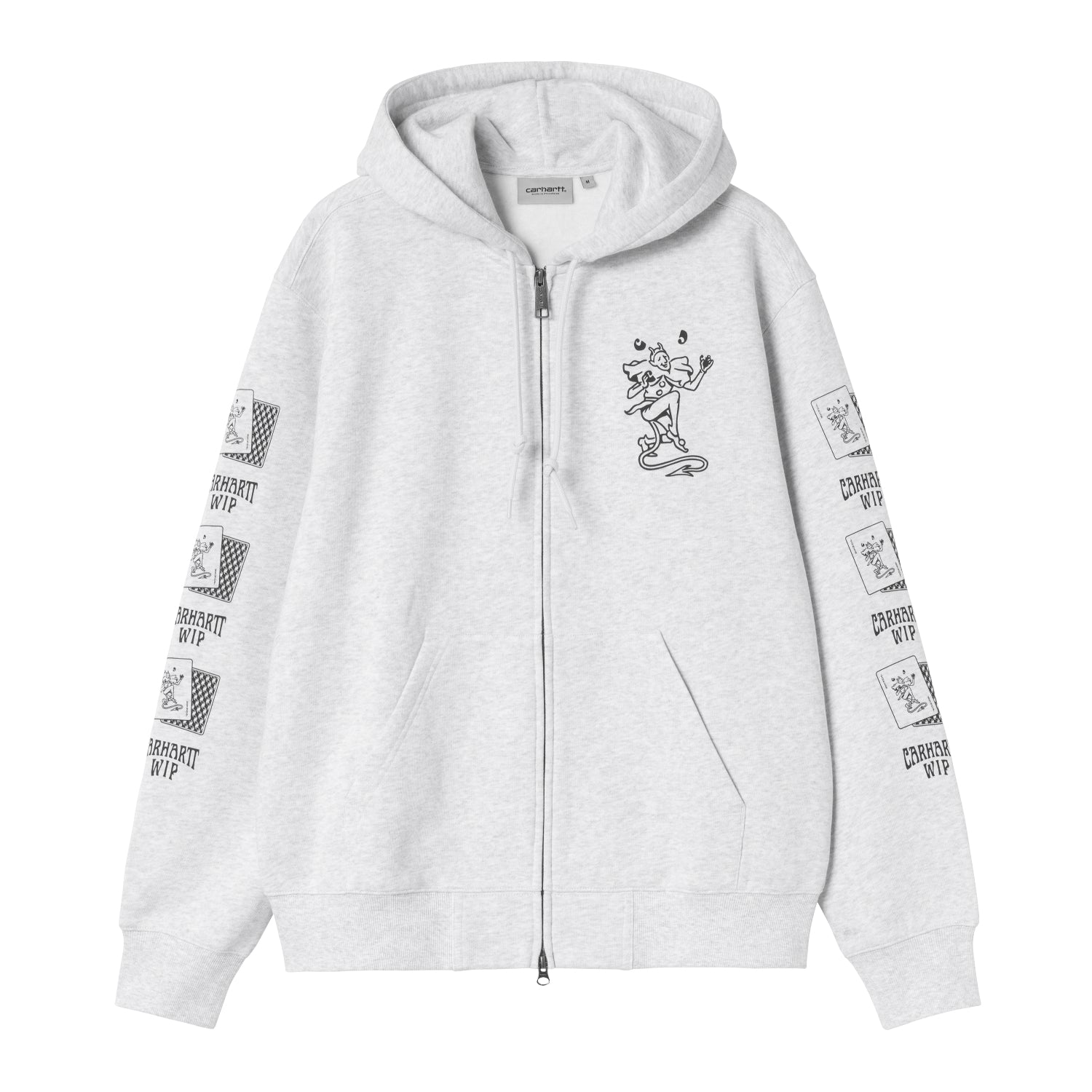 Hooded Playing Cards Jacket - Ash Heather