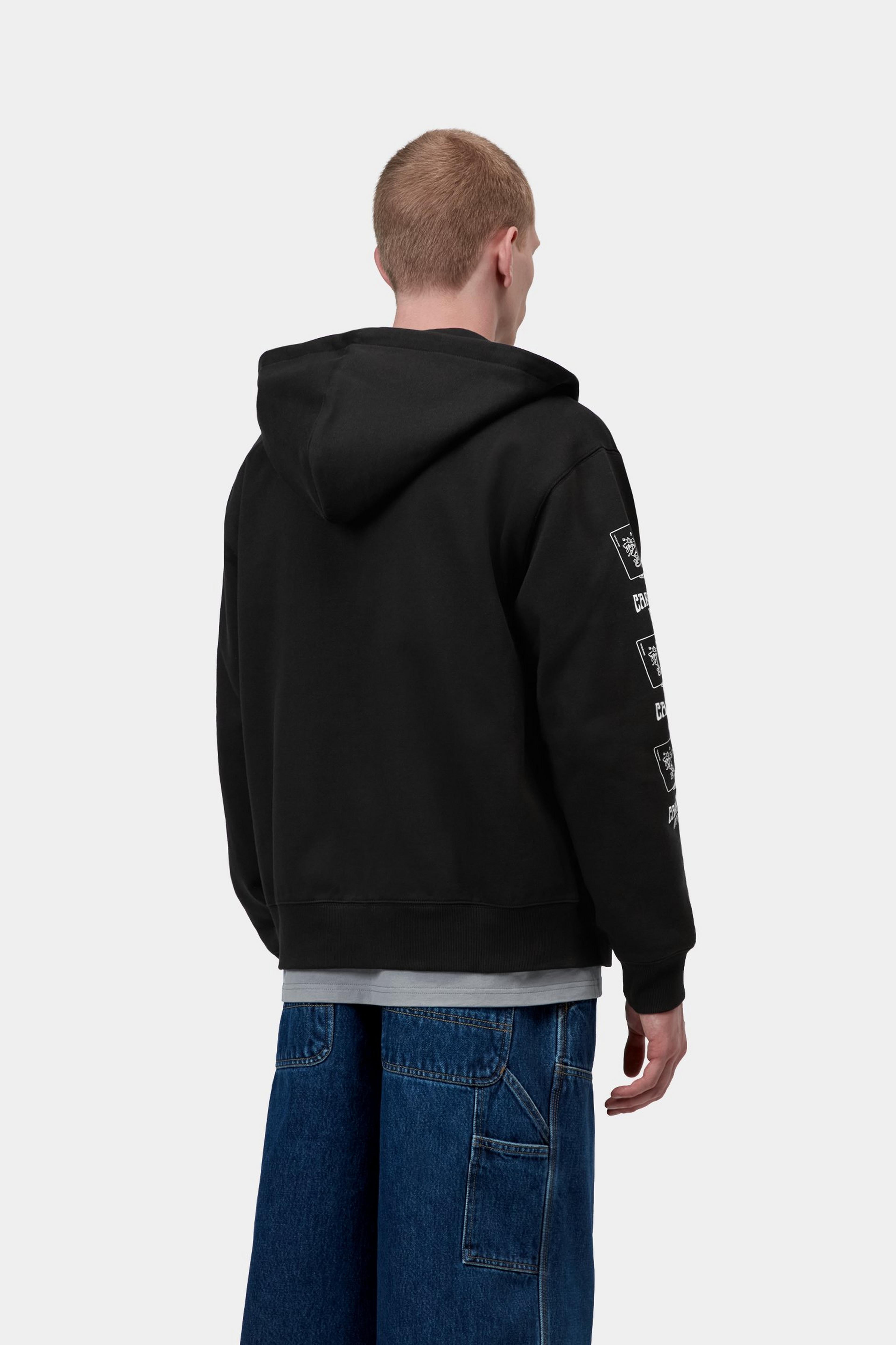 Hooded Playing Cards Jacket - Black