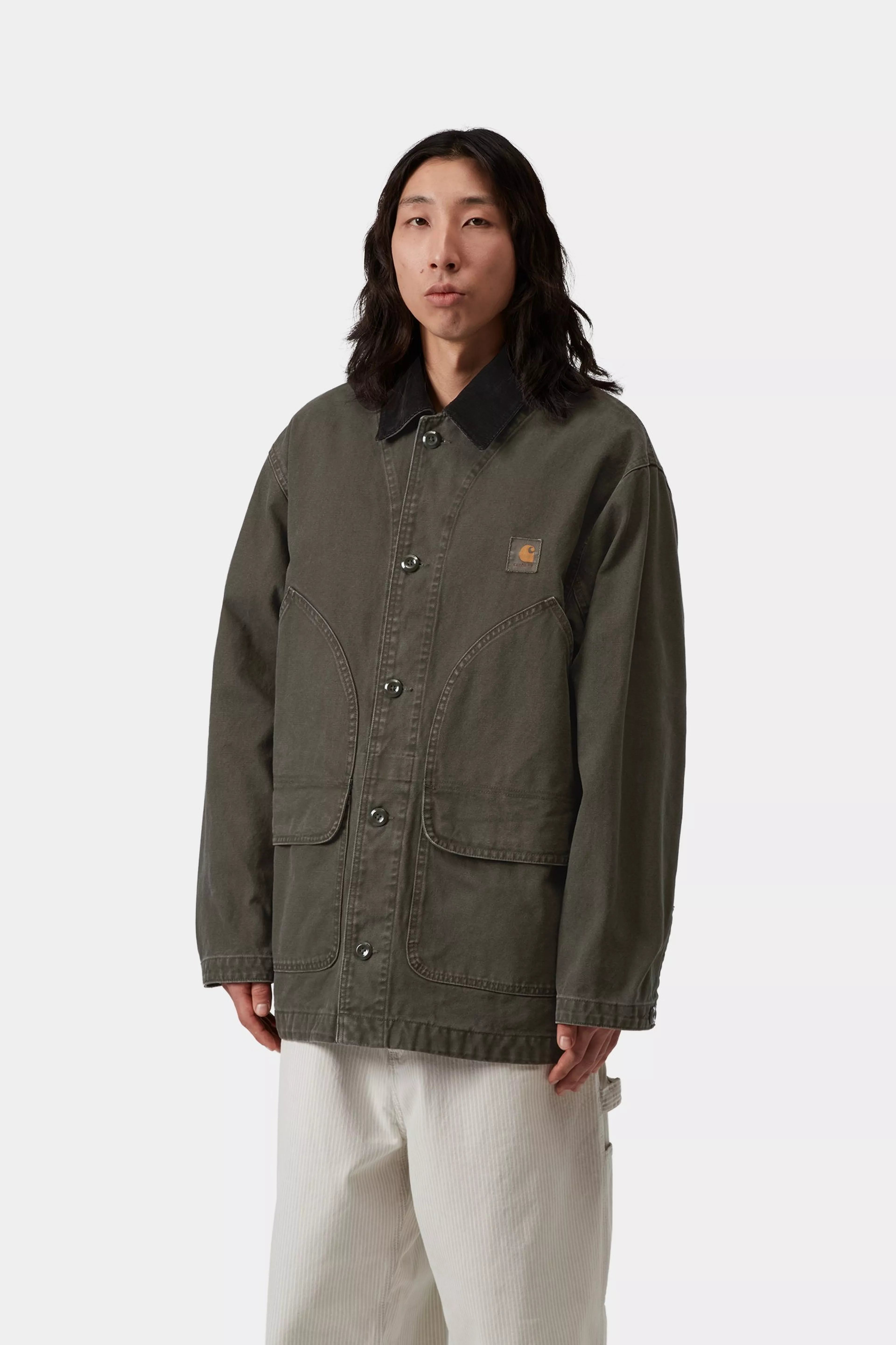 Prescott Coat - Oxide Green / Black (garment dyed)