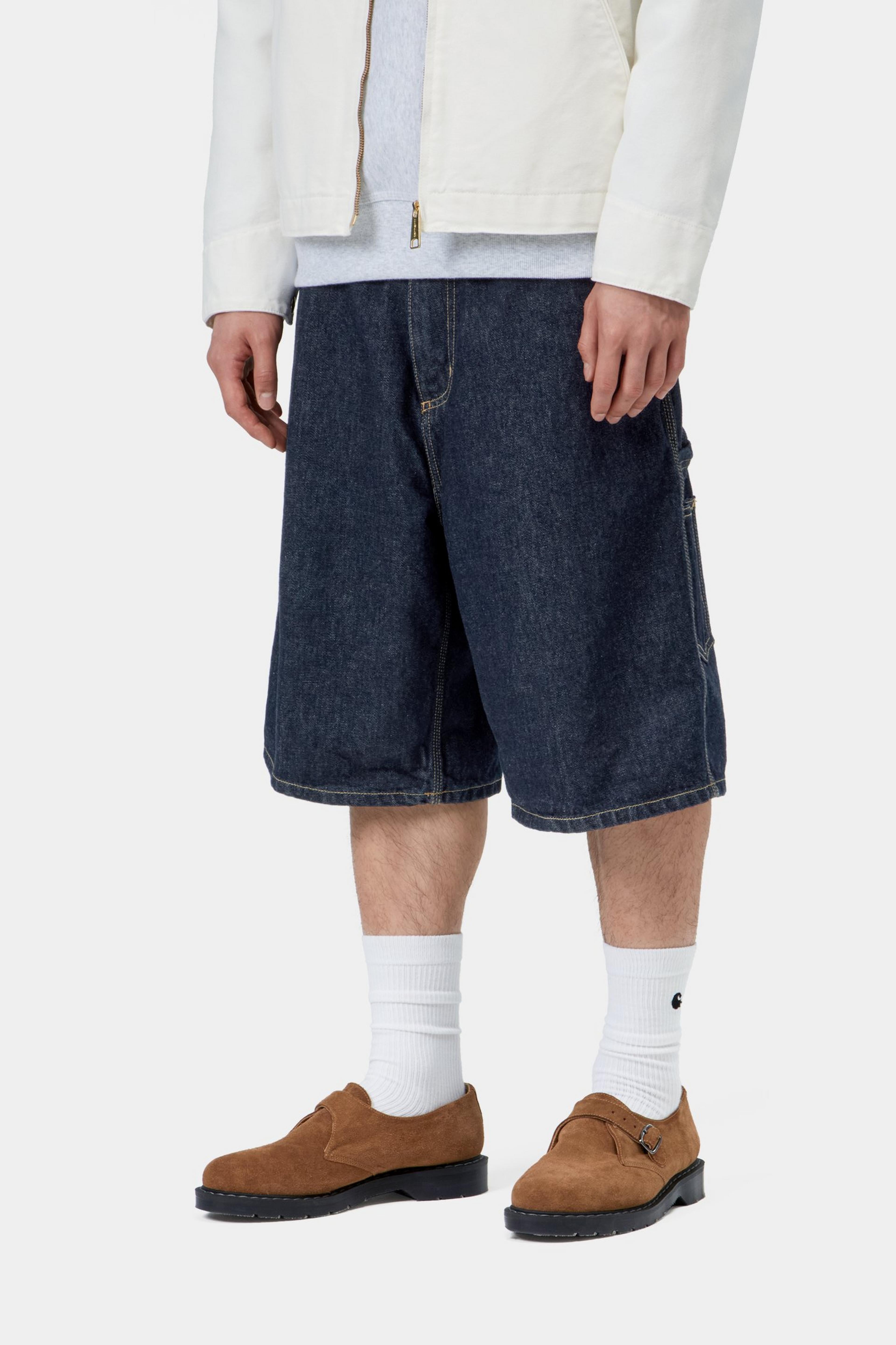 OG Single Knee Short - Blue, Rinsed
