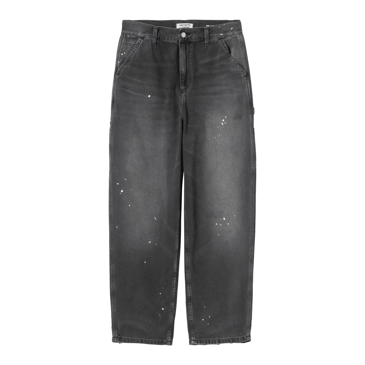 W' OG Single Knee Pant - Black, Destroy wash, splatter