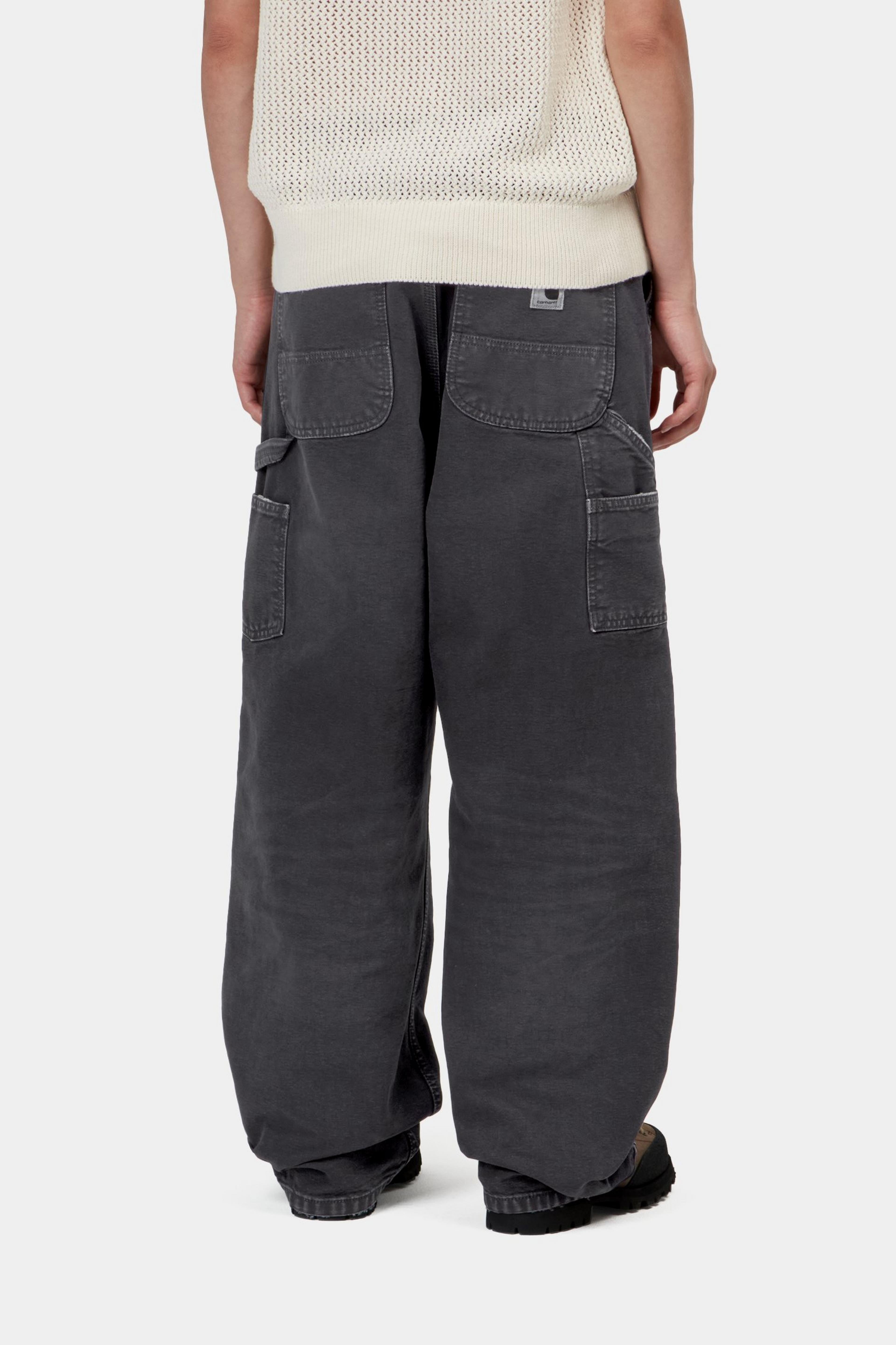 W' Brandon Double Knee Pant - Black (destroy wash)