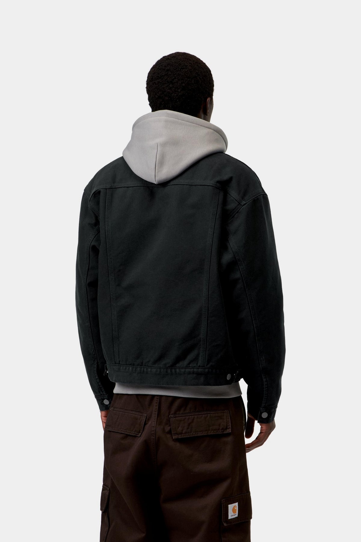 OG Trucker Jacket - Black / Black, Stone canvas