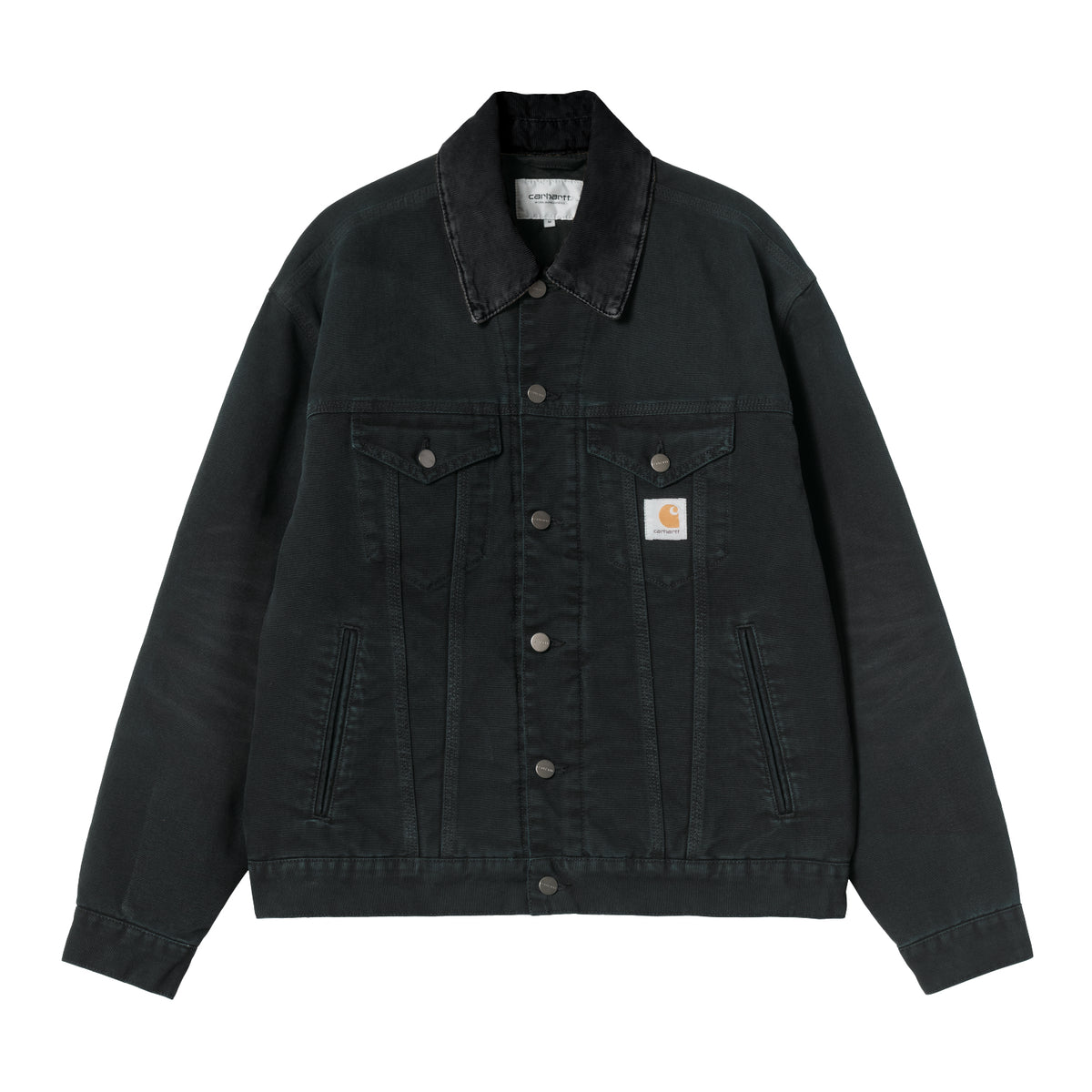 OG Trucker Jacket - Black / Black, Stone canvas