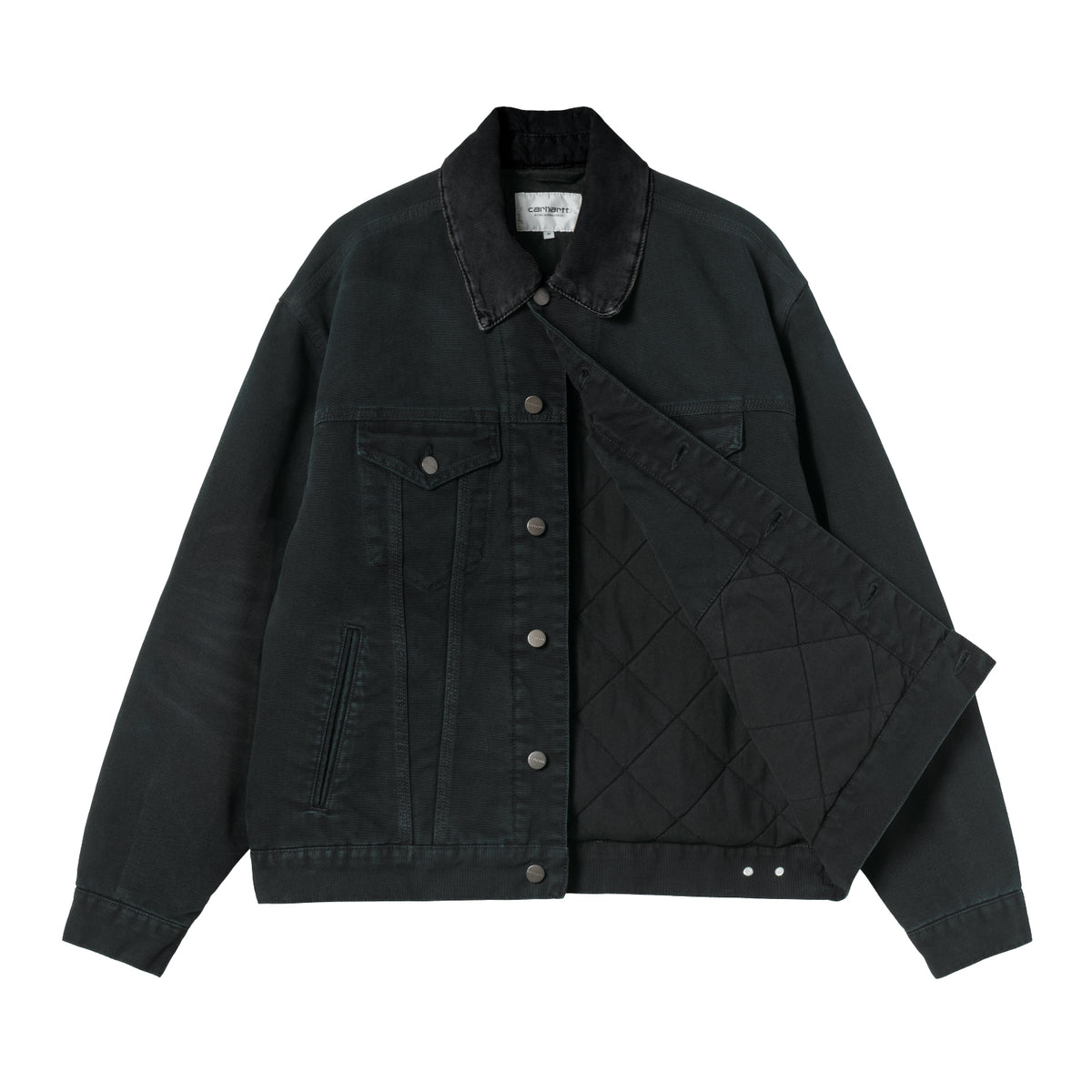 OG Trucker Jacket - Black / Black, Stone canvas
