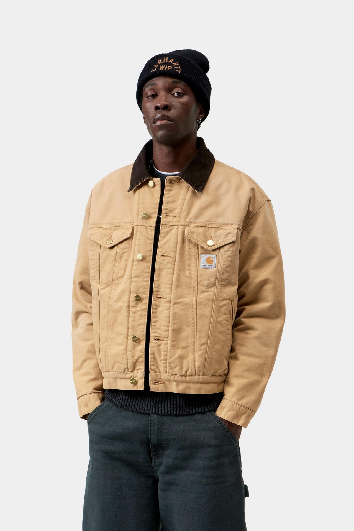 OG Trucker Jacket - WIP Dusty H / Tobacco, Stone canvas