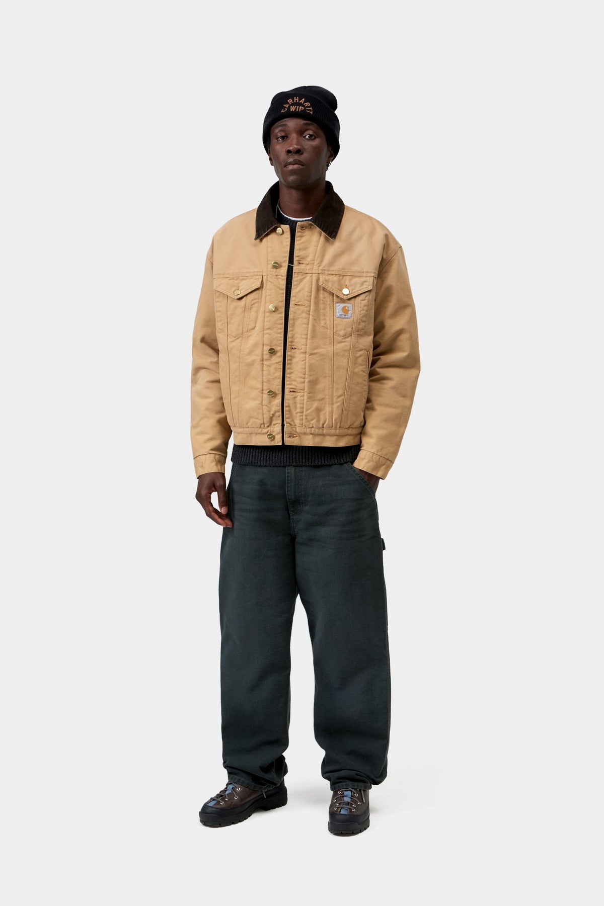 OG Trucker Jacket - WIP Dusty H / Tobacco, Stone canvas
