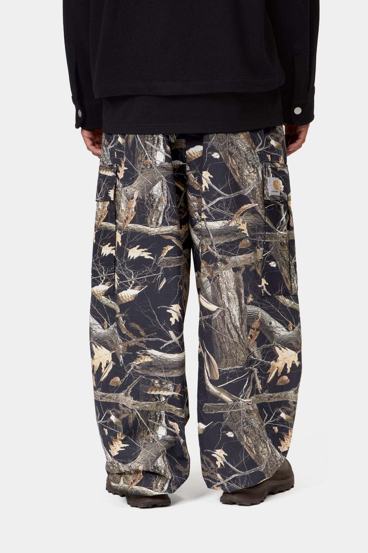 Osborn Cargo Pant - Camo Feather Tree, Black rinsed