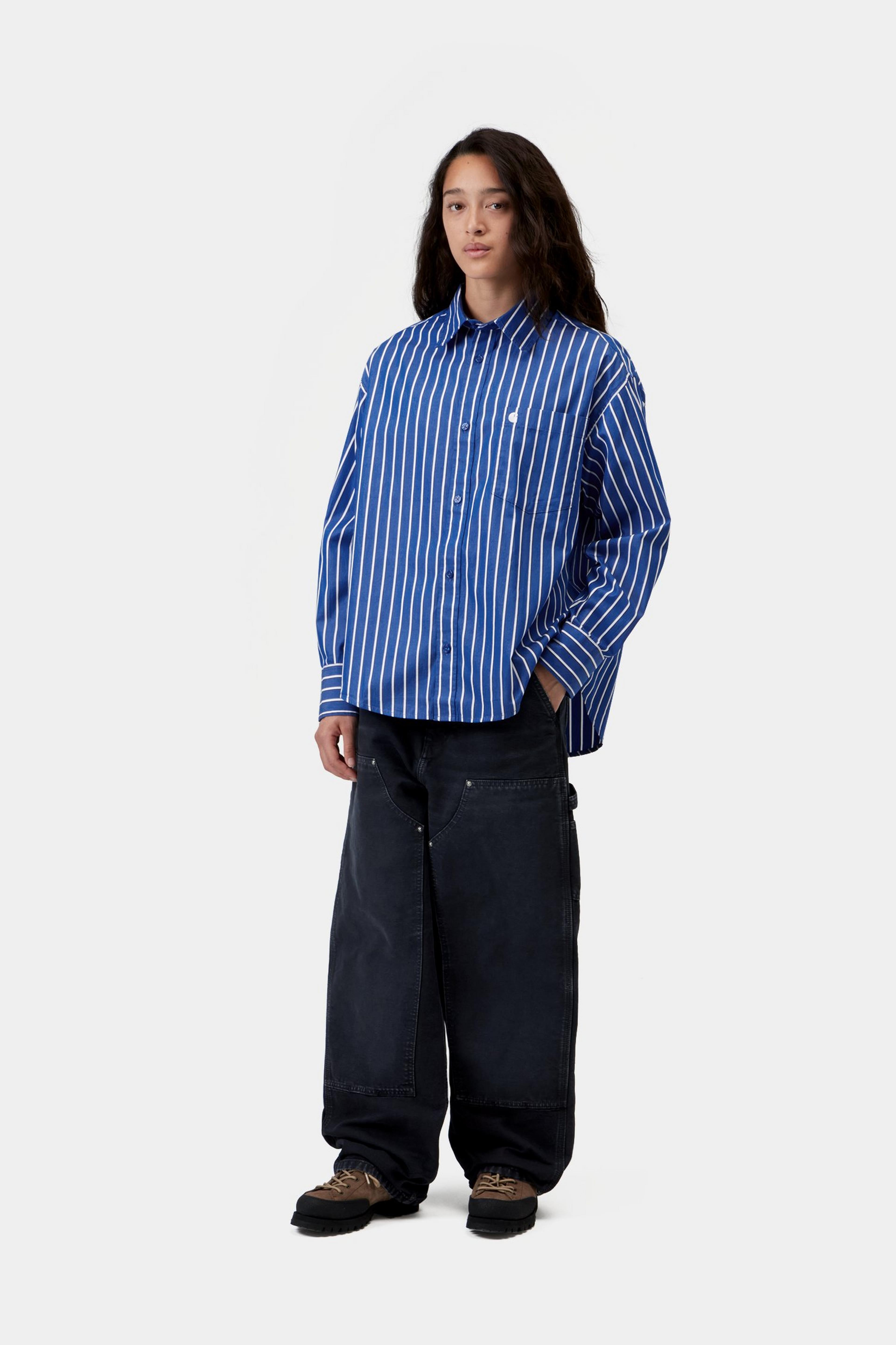 W' L/S Gowan Shirt - Gowan Stripe, Lapis