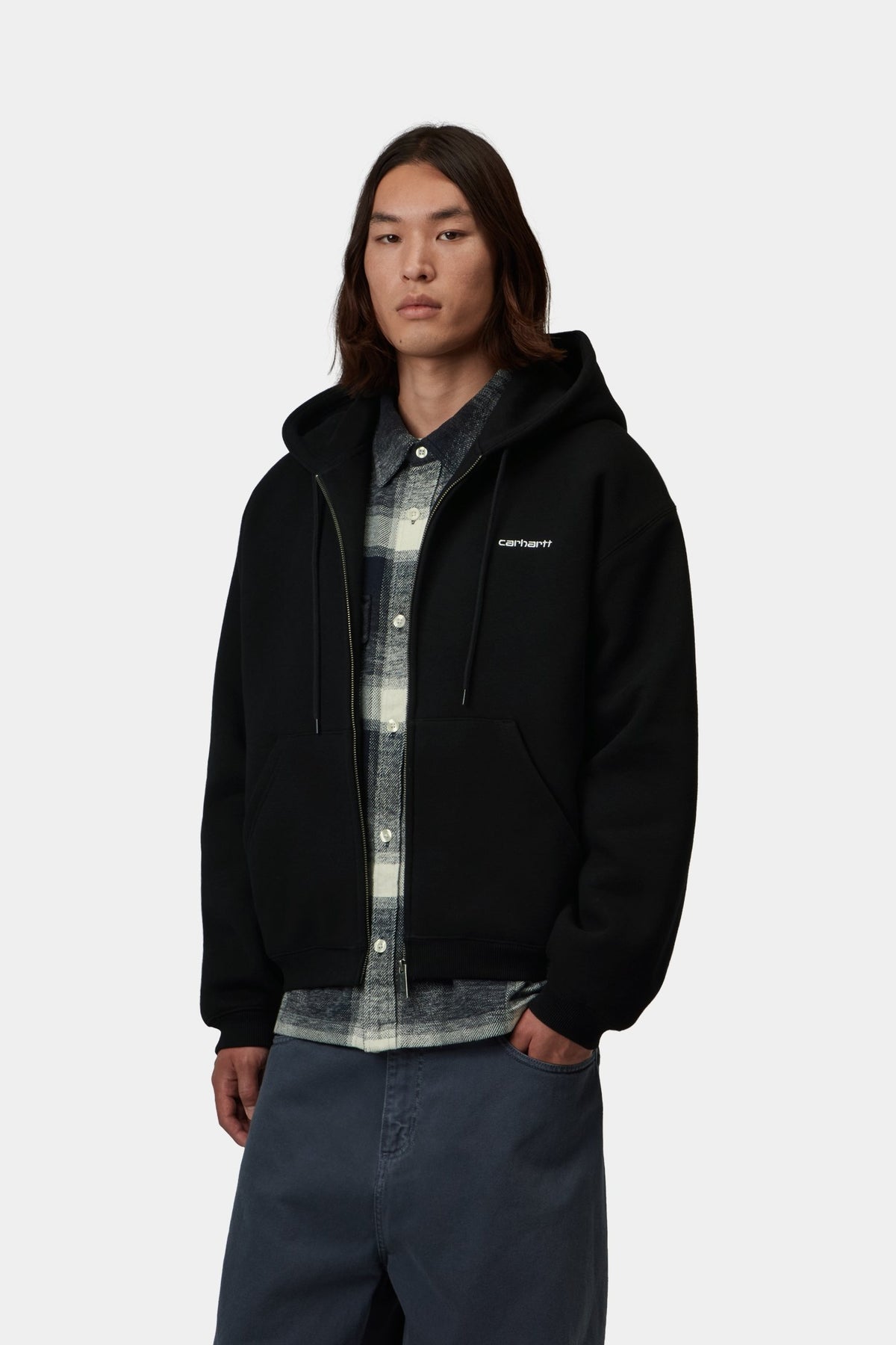 Hooded Ebbert Jacket - Black / White