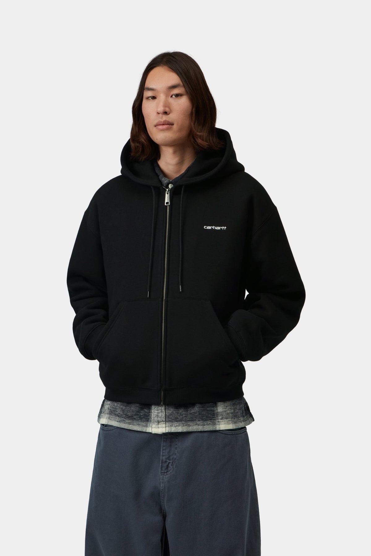 Hooded Ebbert Jacket - Black / White