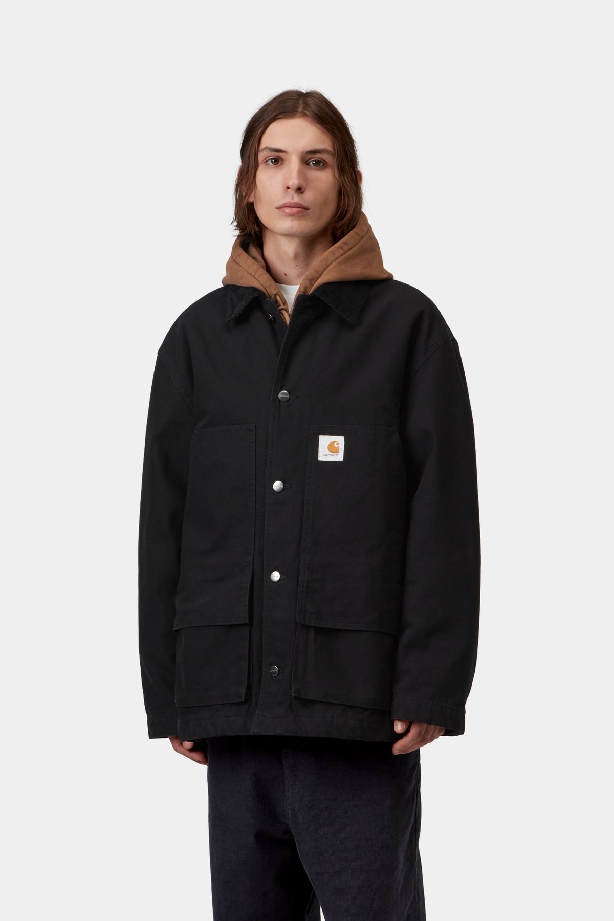 Lander Coat - Black / Black stone washed