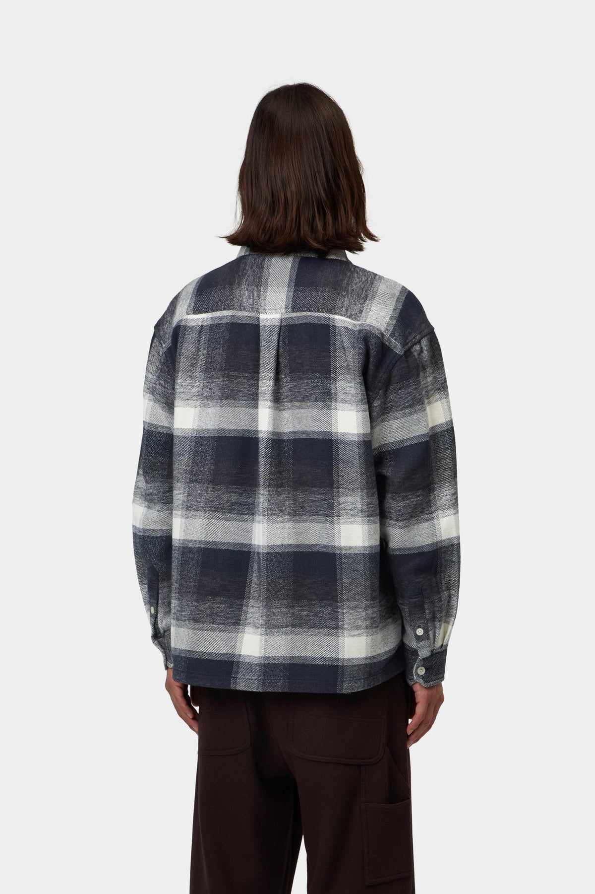 L/S Esterson Shirt - Esterson Check, Dark Navy