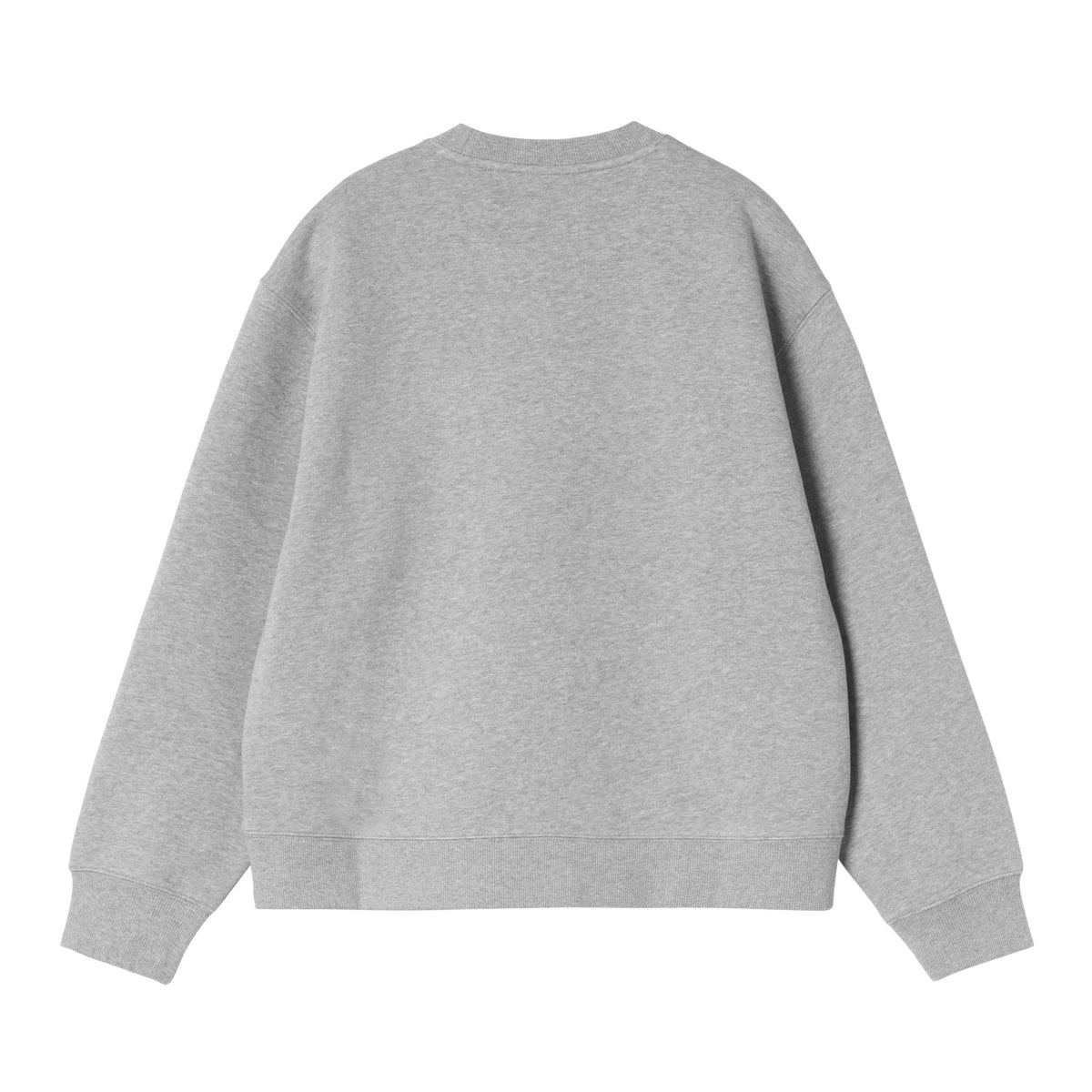 W' Small Heart Patch Sweatshirt - Grey Heather / Black