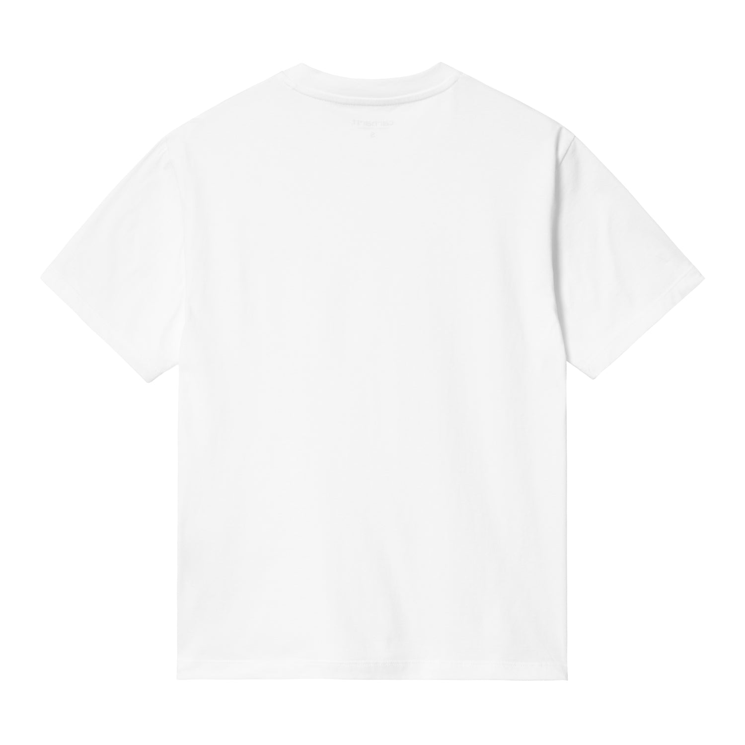 W' S/S Pocket Small Heart T-Shirt - White / Red
