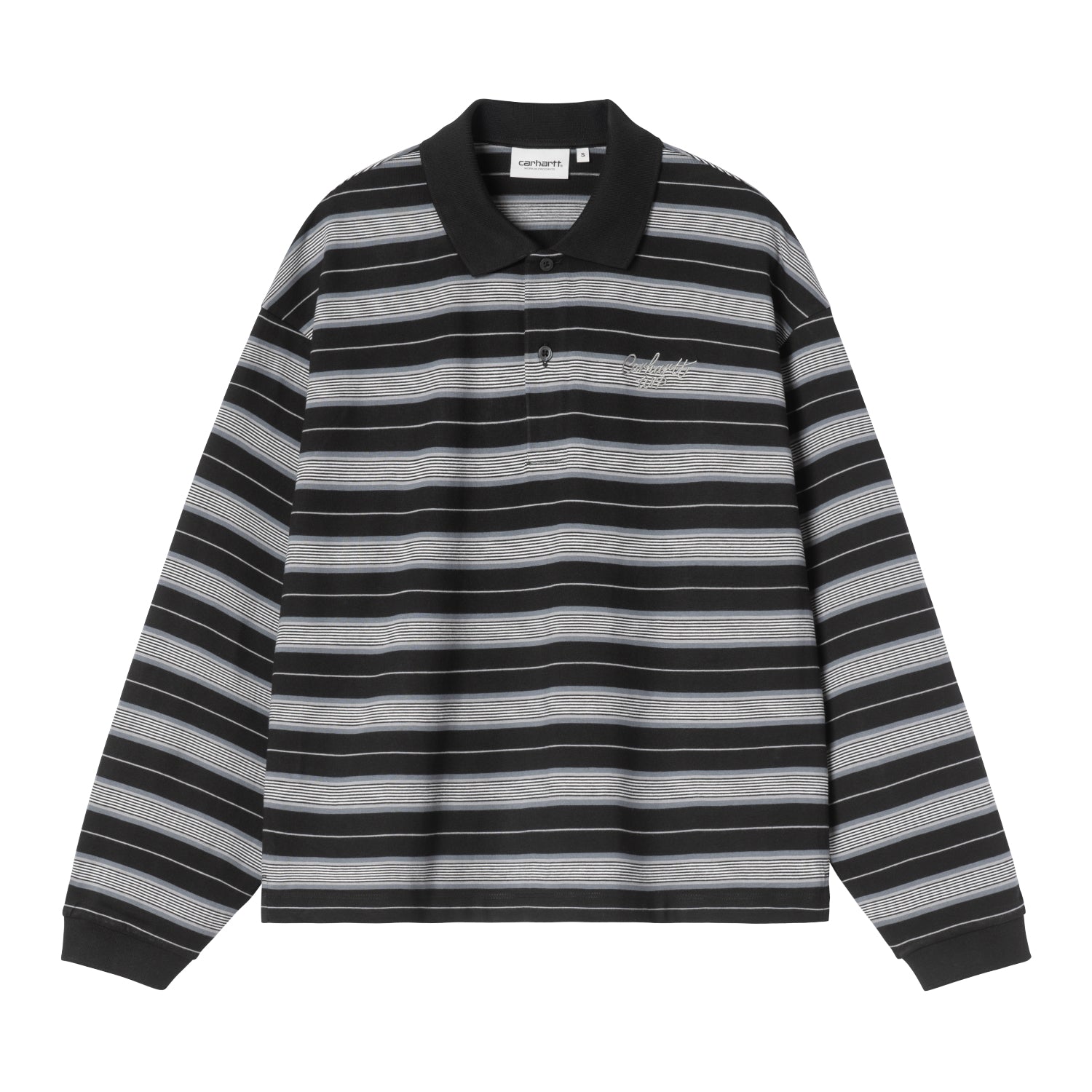 W' L/S Bronson Polo - Bronson Stripe, Black