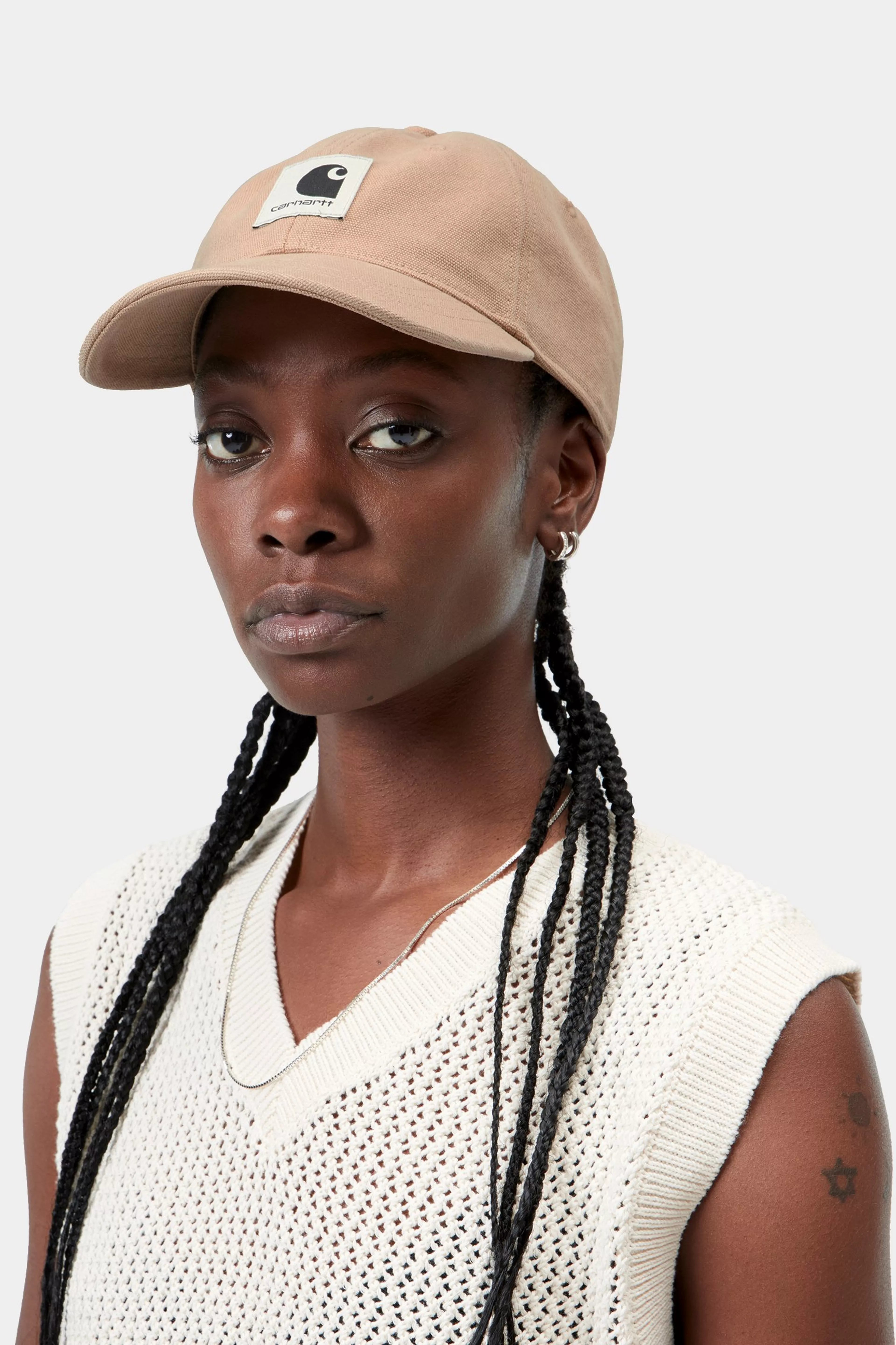 Canvas Cap - Dusty H Brown, Stone washed