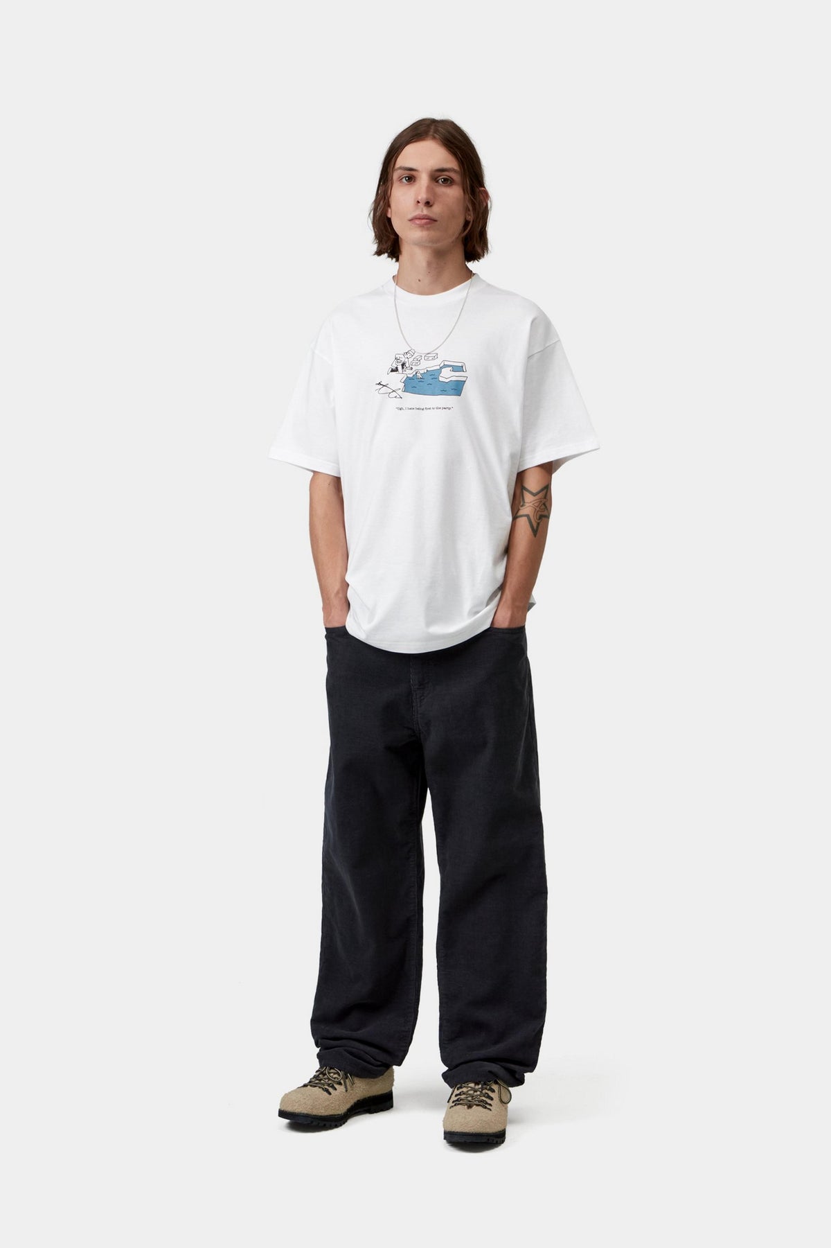 S/S Ice Fishing T-Shirt - White